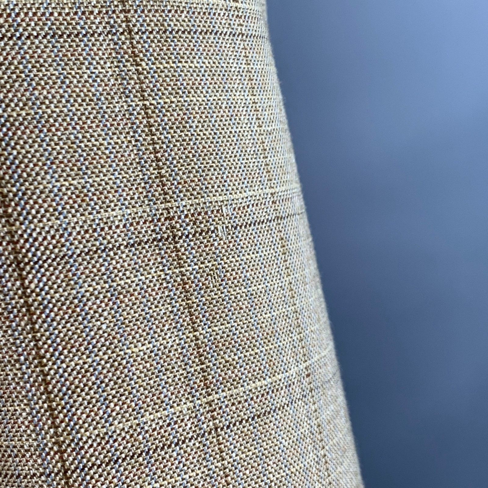 Pal Zileri Size 38 Regular Beige Grey Brown Window Pane Sport Coat Size 38R - 7 Thumbnail