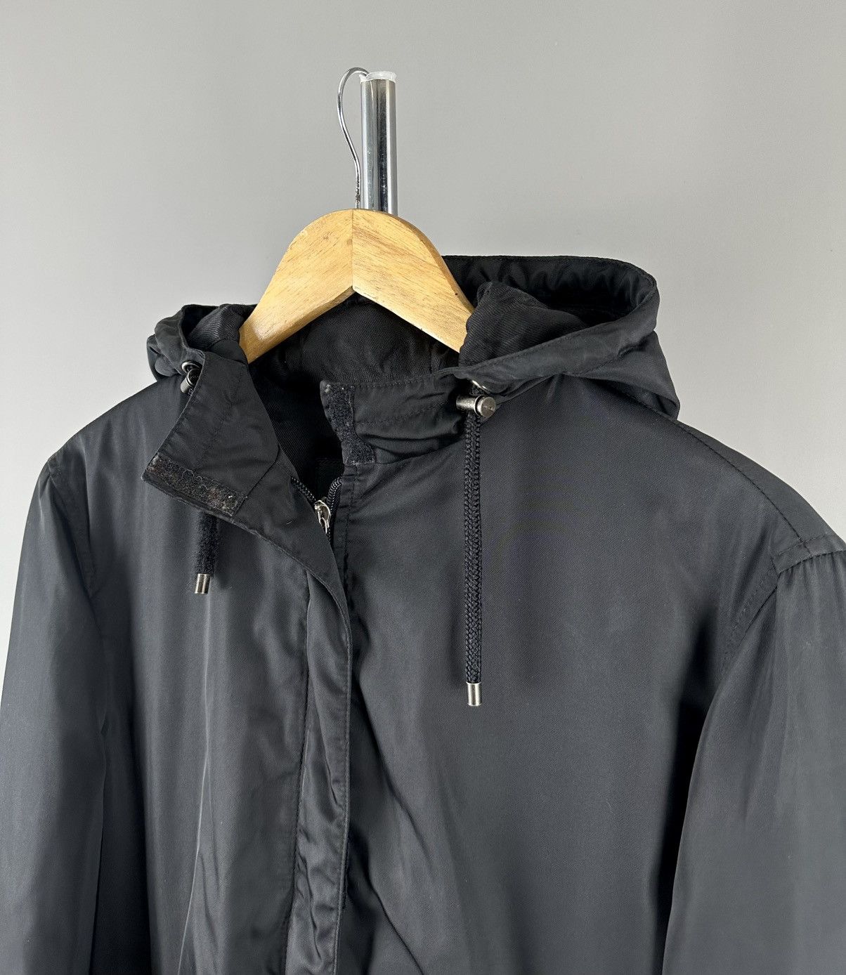 Prada Prada - Parka Zip Hooded - Nylon Jacket in Black Size US S / EU 44-46 / 1 - 5 Thumbnail