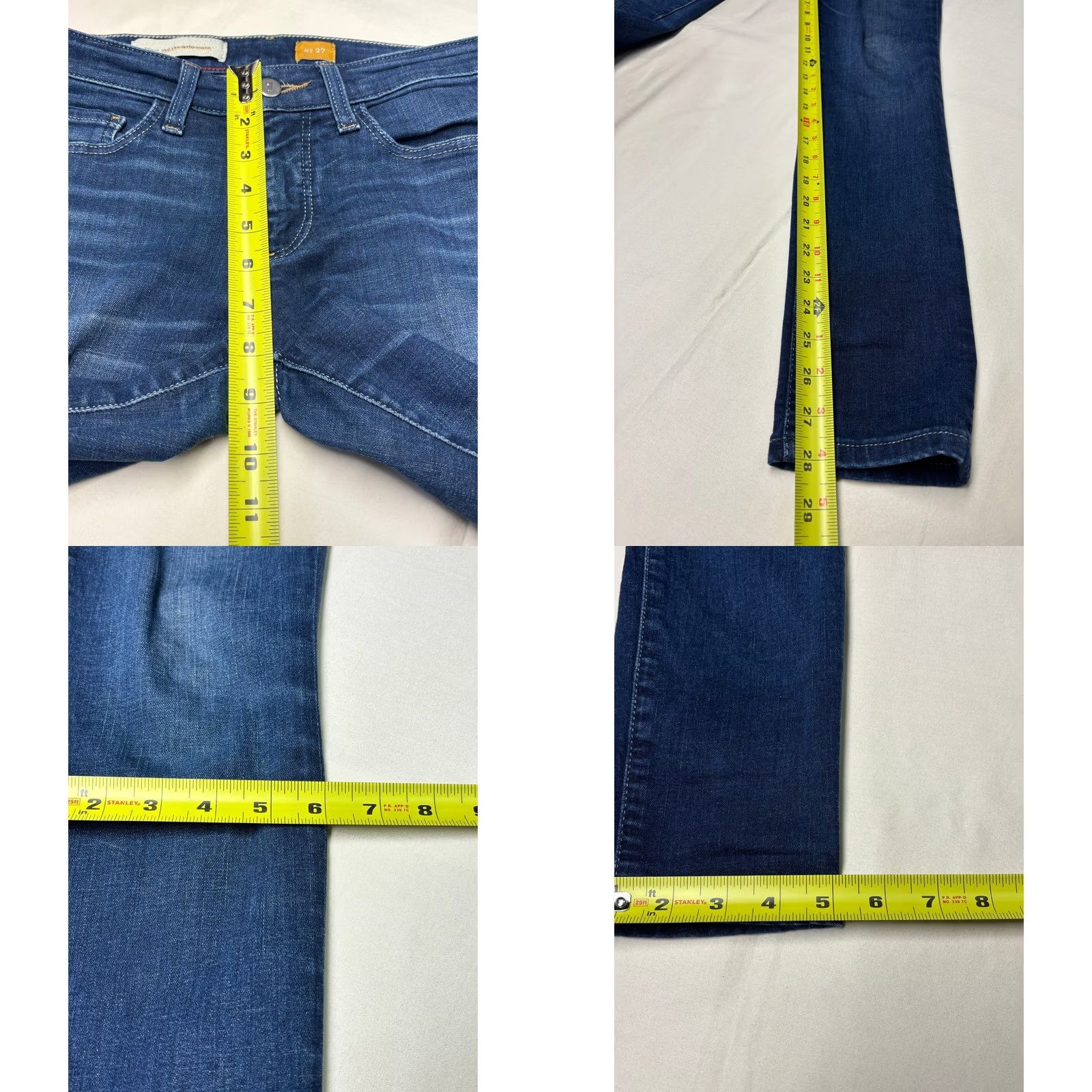 Vintage Pilcro and the Letterpress Jeans Women Denim Slim Blue Wash 28x28 Stretch Distressed Pockets Zip Button Mid Rise 5-Pocket Mexi c o n Size 28" / US 6 / IT 42 - 9 Thumbnail