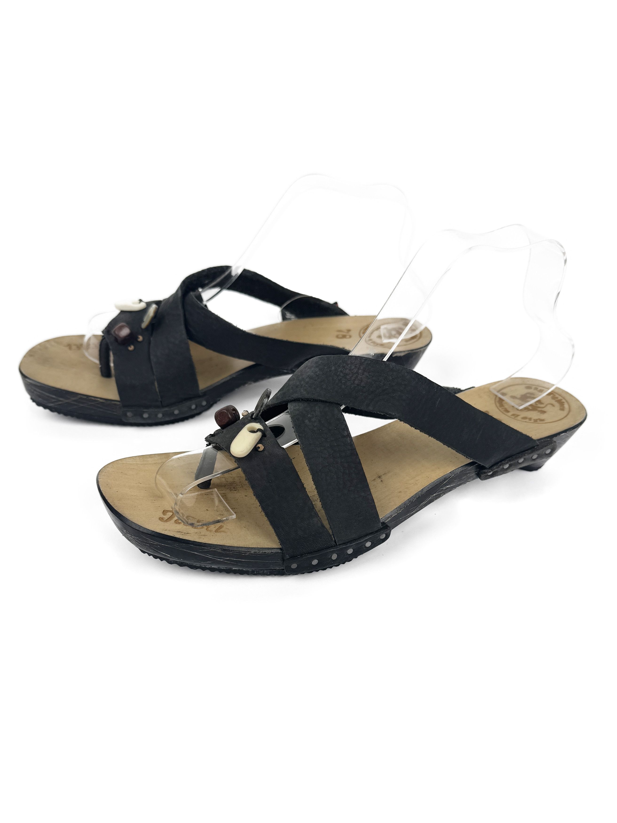 Diesel Diesel Black Clogs Flip flops Mules Thong Sandals 39 Size US 9 / IT 39 - 2 Thumbnail