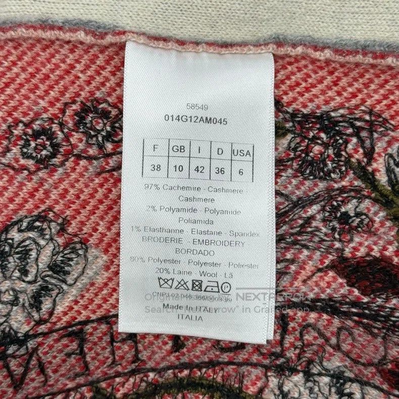 Dior Dior Grey Embroidered Phoenix Flower Cashmere Hooded Cardi Size XS / US 0-2 / IT 36-38 - 6 Thumbnail