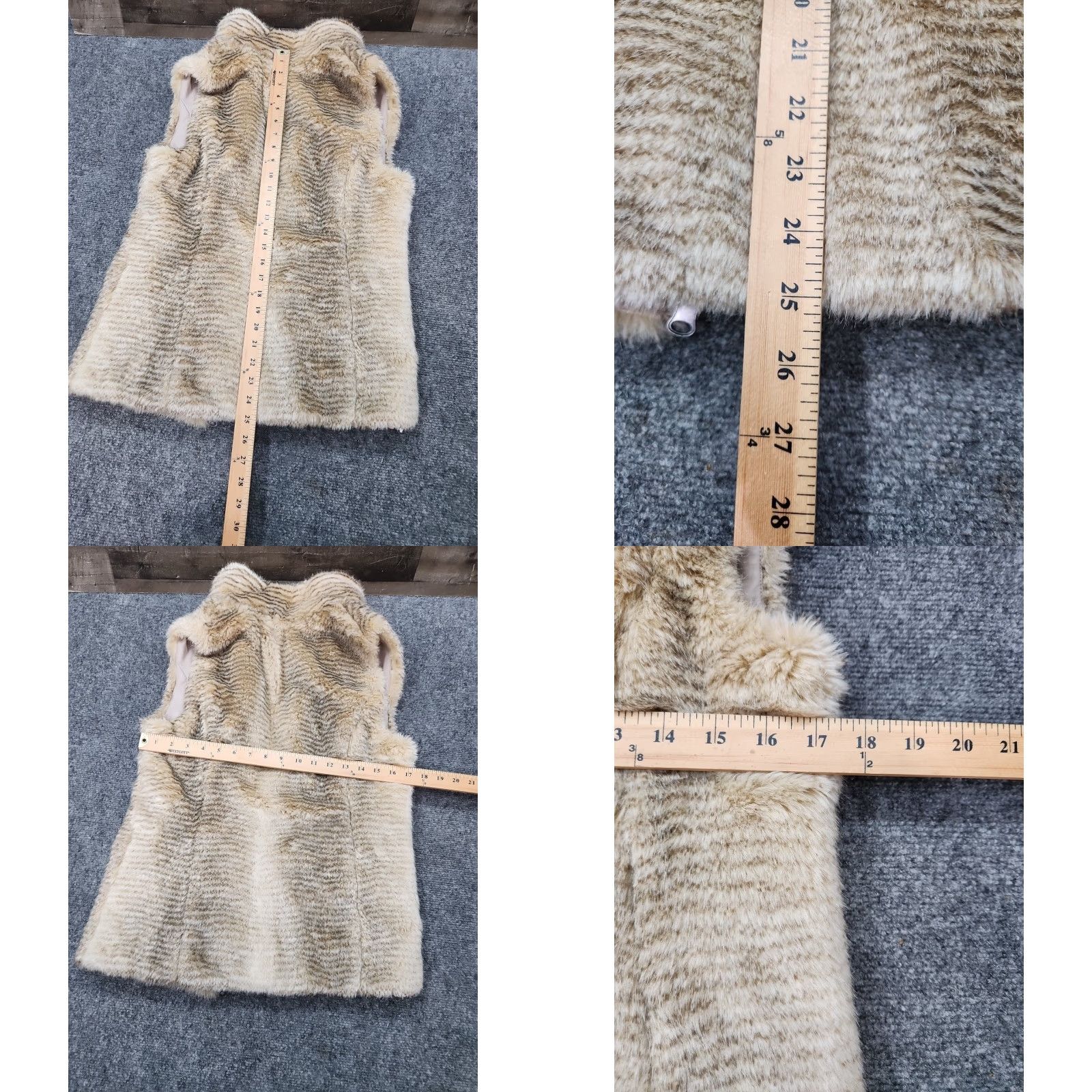 Vintage WOMAN Vest Women's Faux Fur Vest Medium Brown M Regular Sleeveless Hook & Eye Winter Casual Workwear Brown Vintage No Size M / US 6-8 / IT 42-44 - 8 Thumbnail