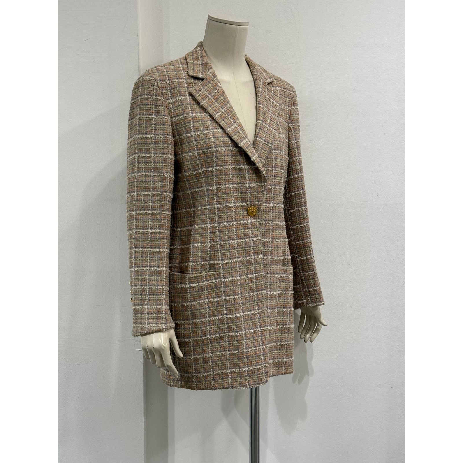 Salvatore Ferragamo 1990s Salvatore Ferragamo checked wool coat Size L / US 10 / IT 46 - 3 Thumbnail