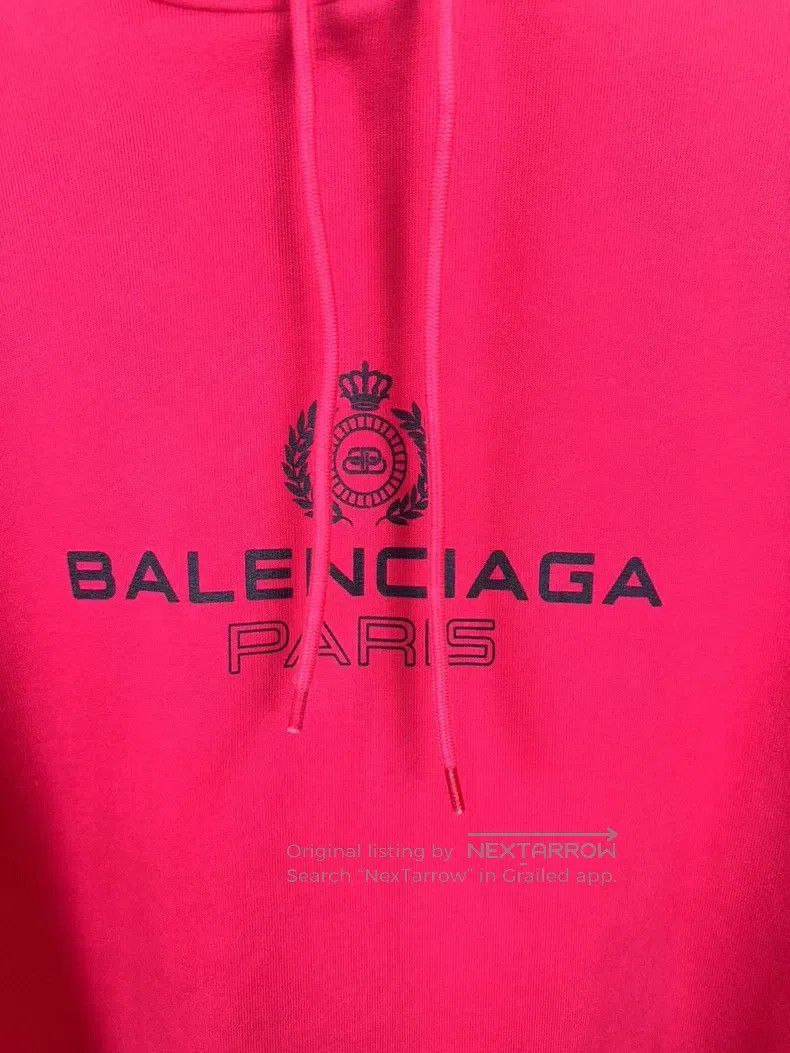 Balenciaga Balenciaga Red Crown Snap Hoodie Size US S / EU 44-46 / 1 - 3 Thumbnail