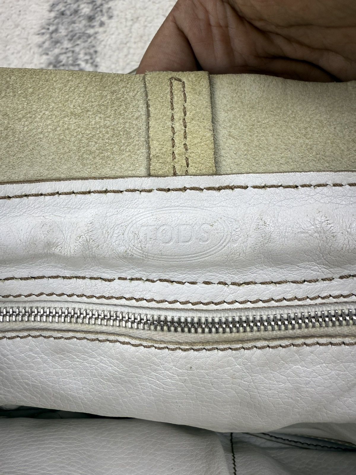 Tod's Authentic✅ 2005 D-Bag Tod’s White Leather Hand Bag Size ONE SIZE - 8 Thumbnail