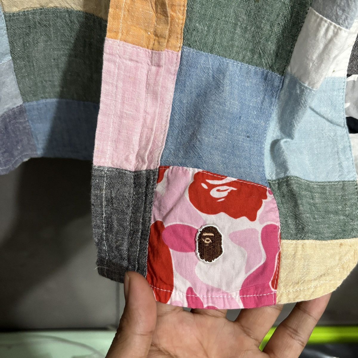 Bape OG Bape PatchWork Button Up Shirt Size US S / EU 44-46 / 1 - 5 Thumbnail