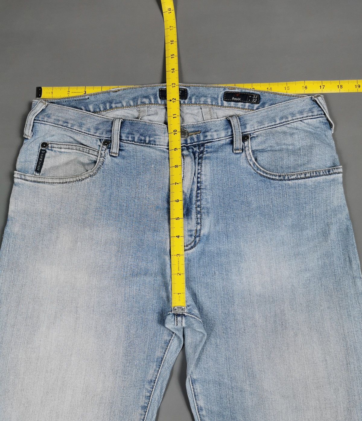 Giorgio Armani Armani J45 Distressed Light Blue Jeans Size US 34 / EU 50 - 9 Thumbnail