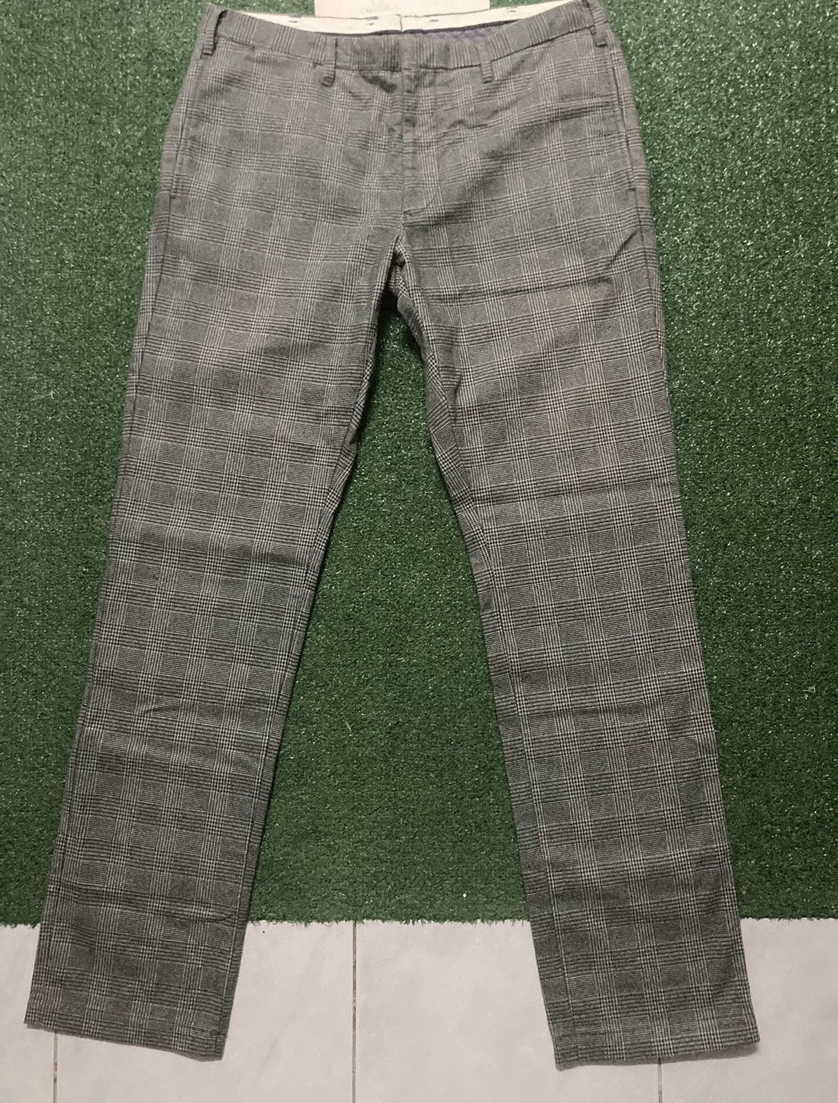 image of Harvard Plaid Pants in Grey Plaid, Men's (Size 34)