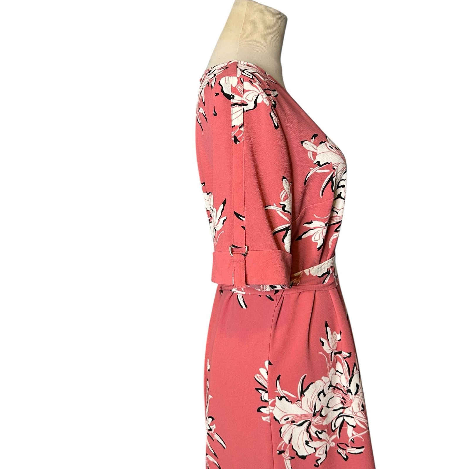 Worthington Worthington pink floral short sleeves mini dress size Small Size S / US 4 / IT 40 - 12 Thumbnail