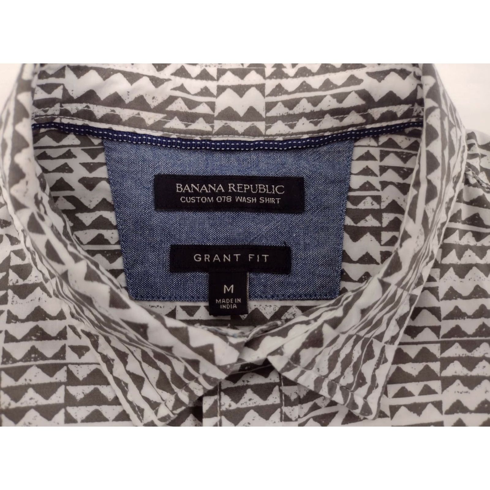 Banana Republic Banana Republic Grant Fit Shirt Men’s M Button Up Long Sleeve Custom Wash #920 Brown/White Colorblock Modern Outdoor Preppy Casual Workwear Mens Size US M / EU 48-50 / 2 - 4 Thumbnail