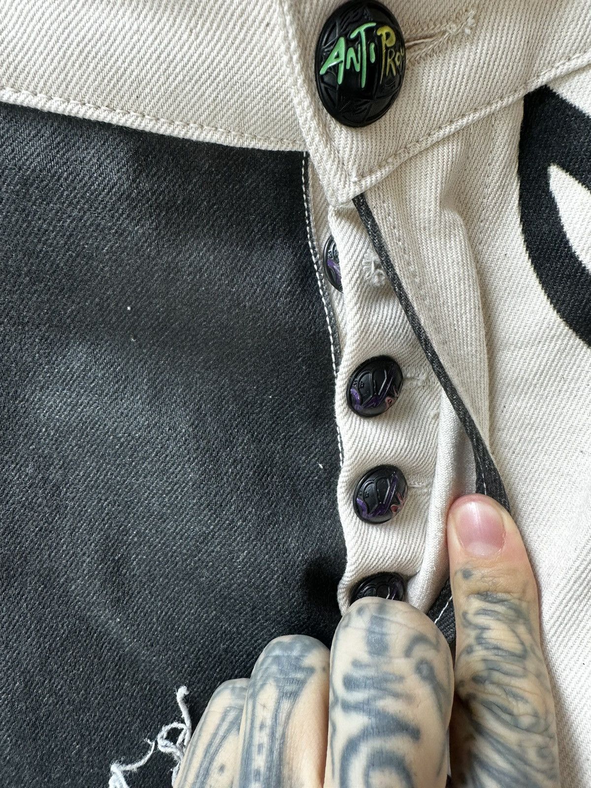 Matty Boy MATTY BOY 99 EYES WHITE BLACK CHECKERED JEANS NYC SIZE 38 Size US 38 / EU 54 - 4 Thumbnail