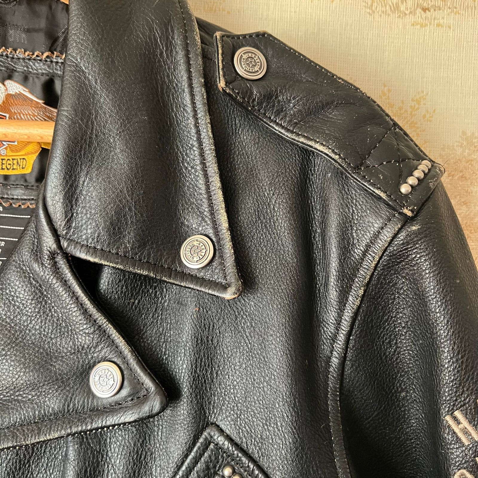 Harley Davidson 00s Harley Davidson Leather Motorcycle Jacket | Cycle Champ Size US M / EU 48-50 / 2 - 9 Thumbnail