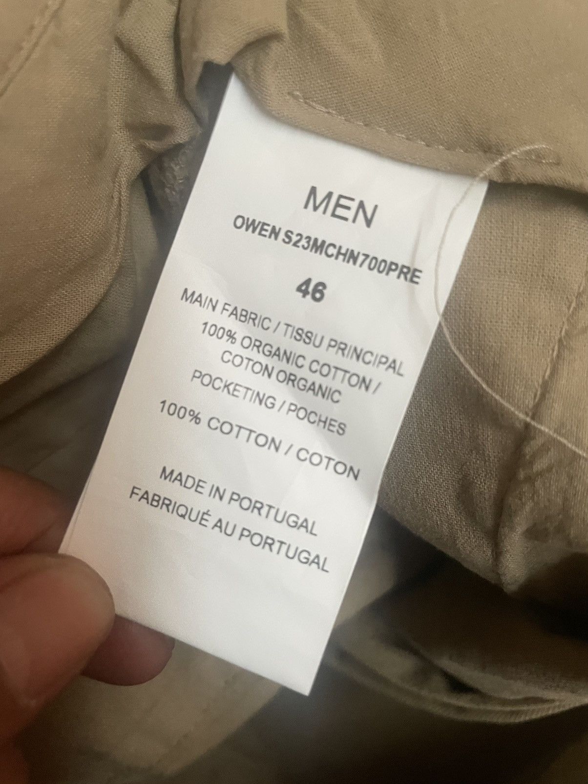 Officine Generale Garment Dyed Pants Size 46