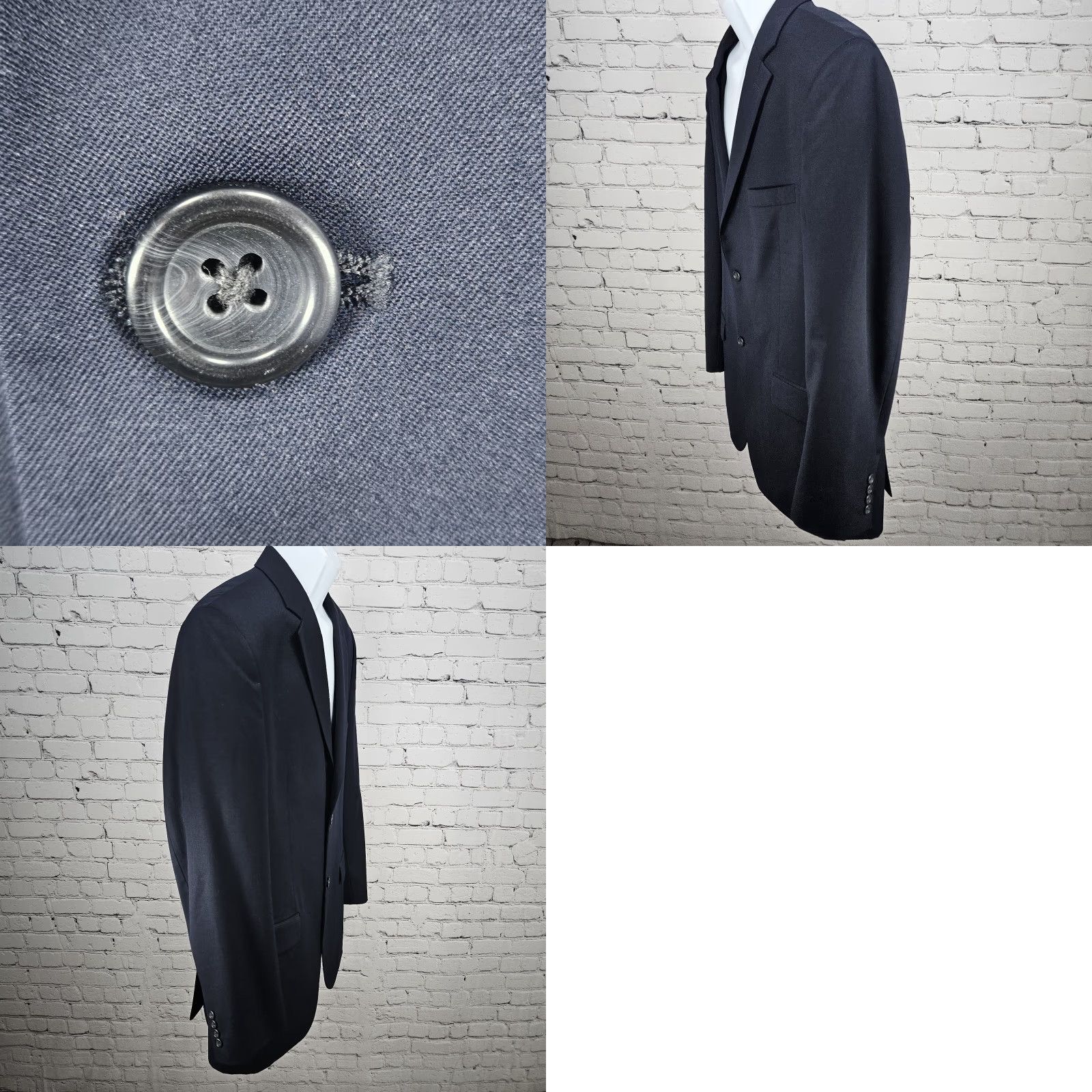 Pronto Uomo VINTAGE Pronto Uomo Blazer Sport Coat Navy 100% Wool 2 Button Double Vented Notch 42L Mens Jacket Men Size 42R - 9 Thumbnail