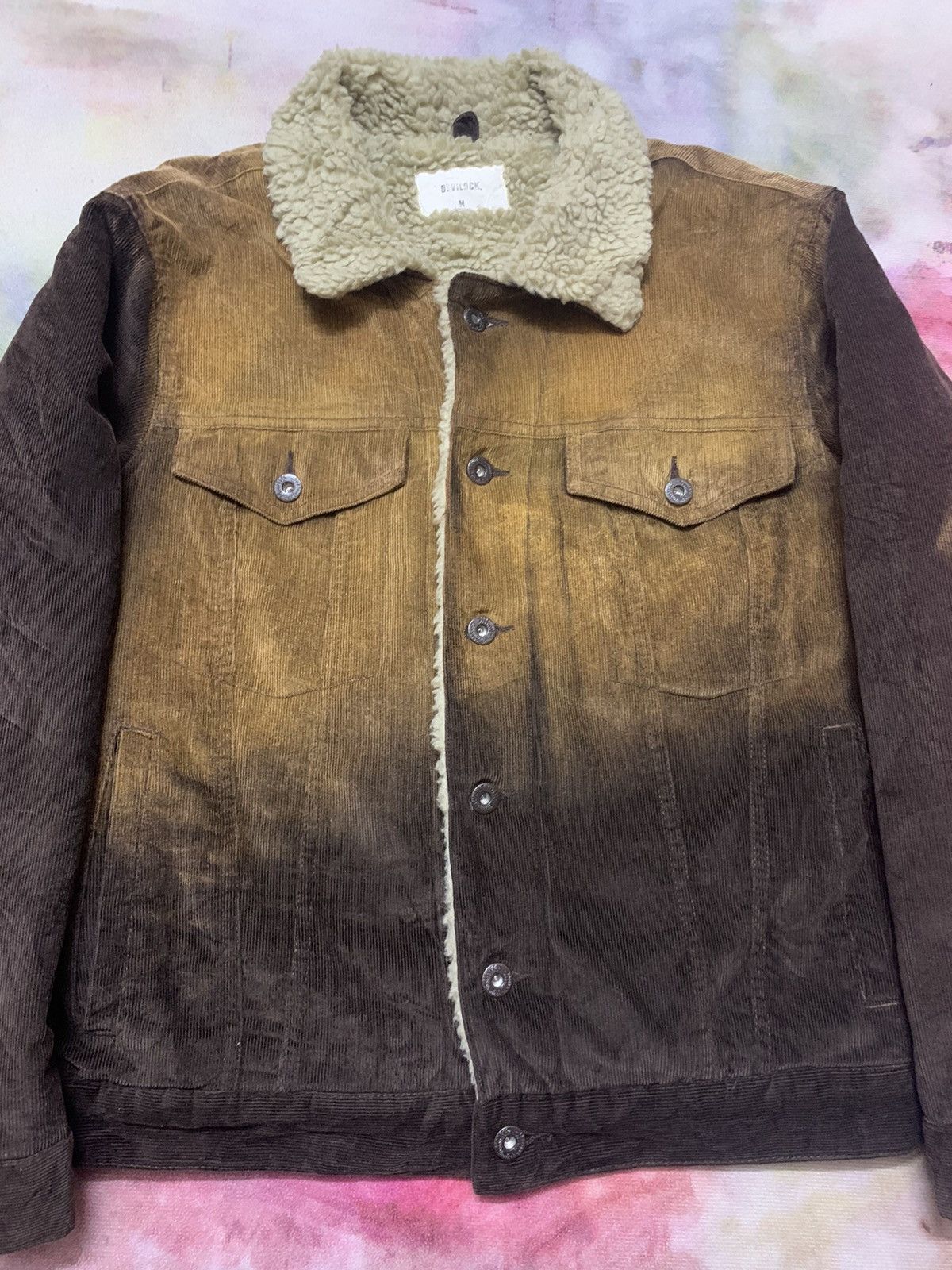 Devilock DEVILOCK Trucker Corduroy Sherpa Sunny Faded Jacket Size US M / EU 48-50 / 2 - 4 Thumbnail