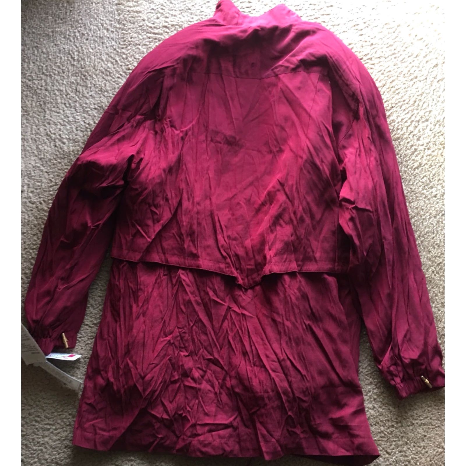 Vintage VINTAGE Z Gallery Coat Jacket Cranberry Style 011924 Sz L NWT Retail 40 Jacket Womens Red 90s Style Zip Out Liner Size L / US 10 / IT 46 - 5 Thumbnail