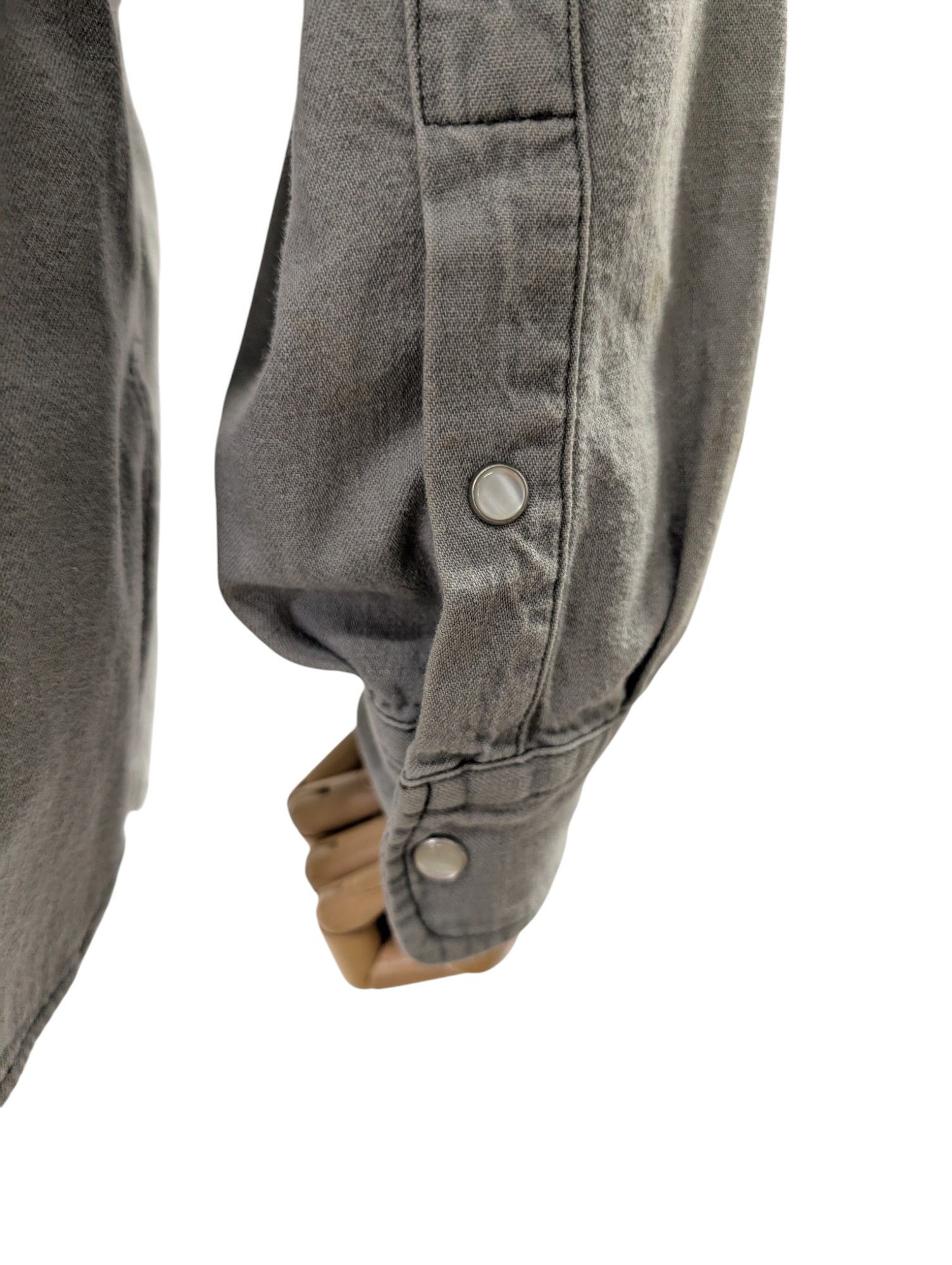 Isabel Marant Etoile Washed Grey Madras Shirt Size XS / US 0-2 / IT 36-38 - 6 Thumbnail