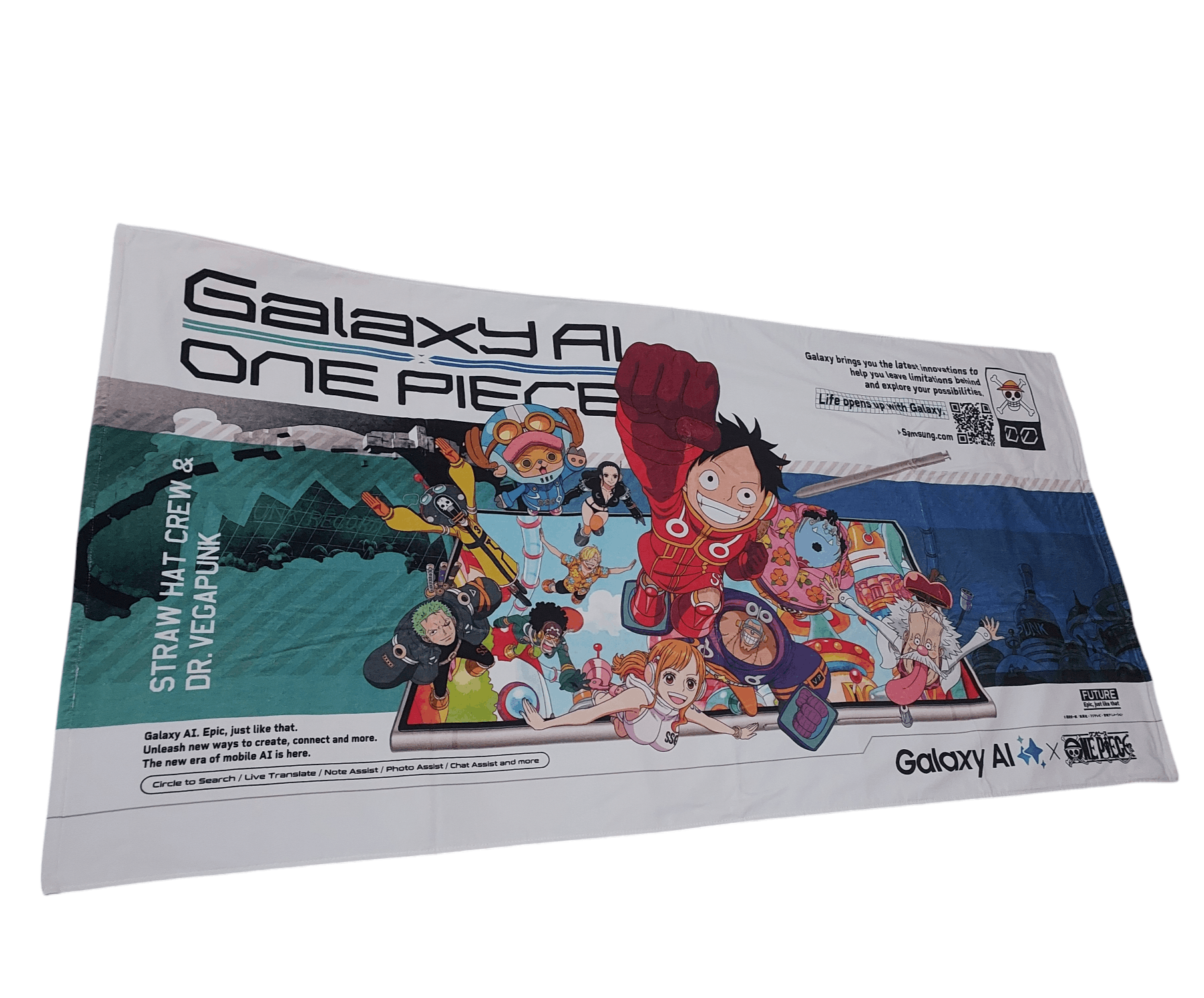 Anime ONE PIECE X SAMSUNG GALAXY AI DISPLAY BIG TOWEL Size ONE SIZE - 1 Thumbnail