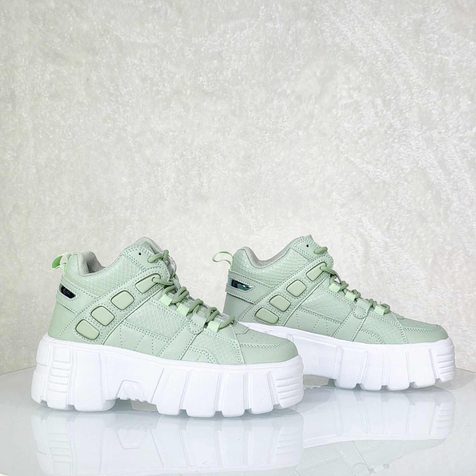 Other Green Sage Mint Platform Sports Sneakers Shoes (US Shoe Size Size US 8 / IT 38 - 6 Thumbnail