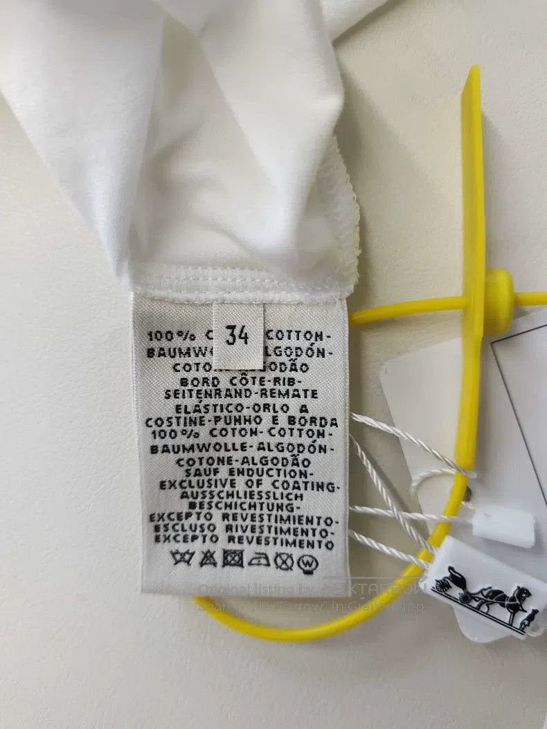 Hermes Hermes White short-sleeved T-shirt Size XXS / US 00 / IT 34 - 4 Thumbnail