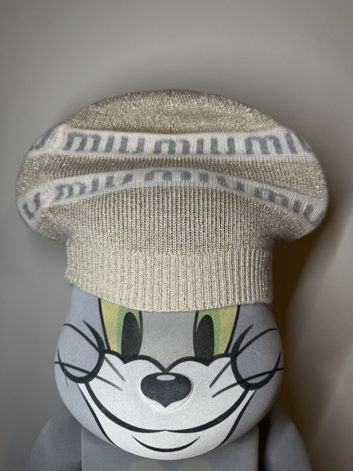 Miu Miu Miu Miu Shimmer Logo Beanie Size ONE SIZE - 2 Thumbnail