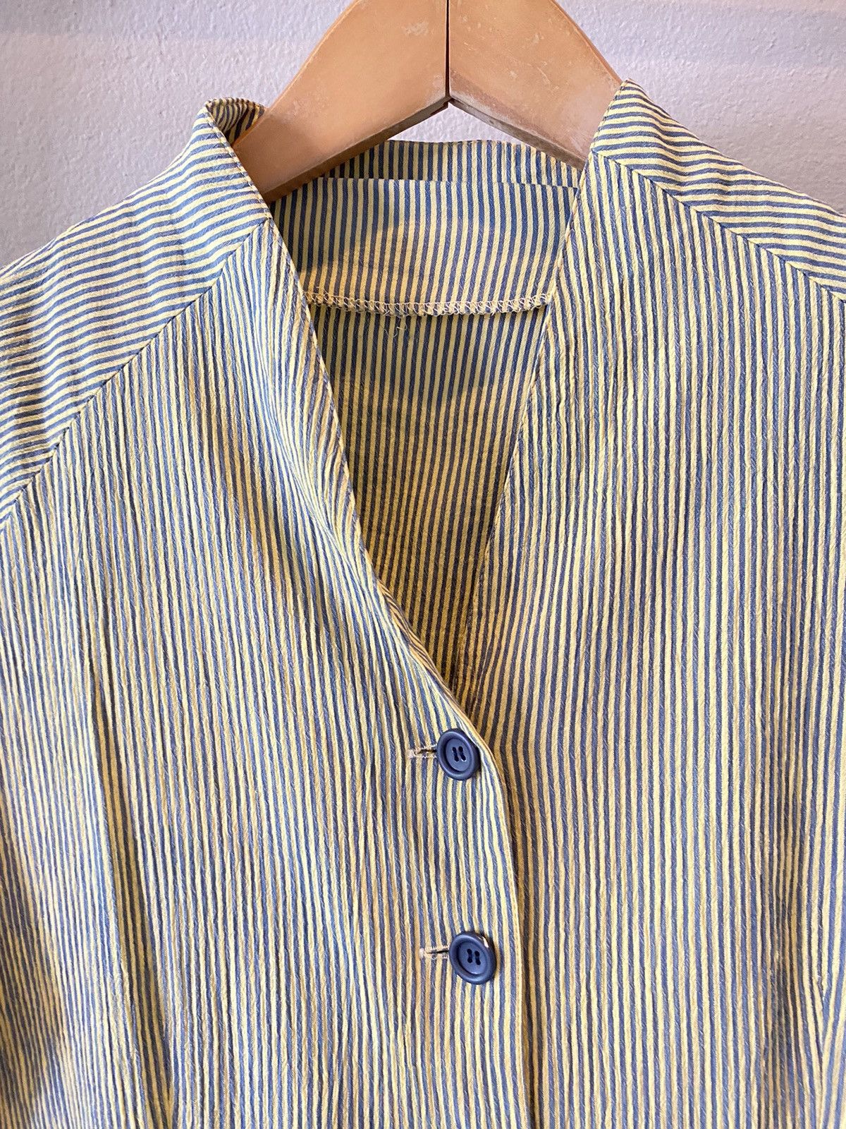 Christian Dior Monsieur Vintage Christian Dior CD Pinstripe Blouse Size L / US 10 / IT 46 - 9 Thumbnail