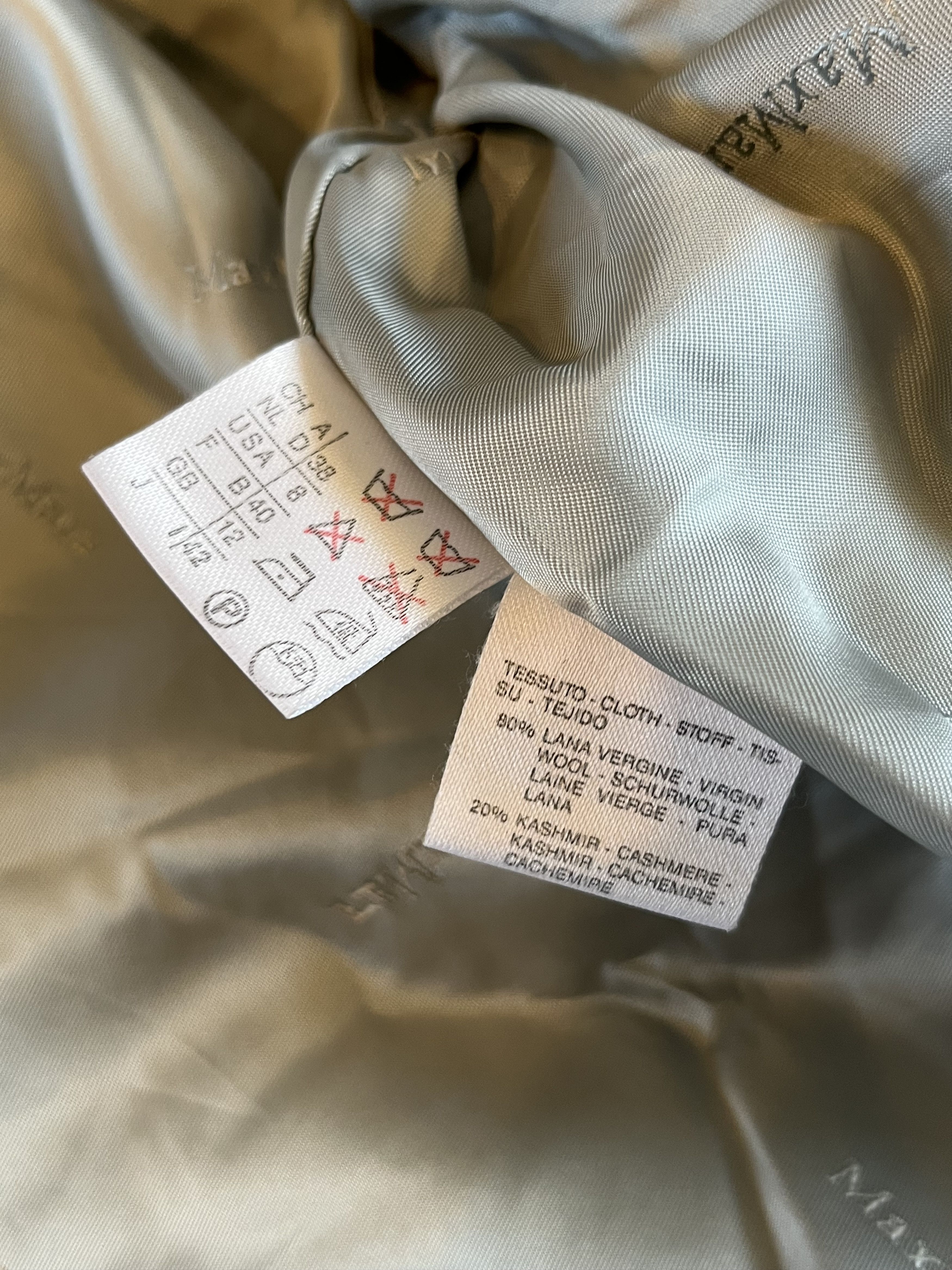 Max Mara Max Mara Wool Cashmere Baby Blue Coat Size XL / US 12-14 / IT 48-50 - 12 Thumbnail