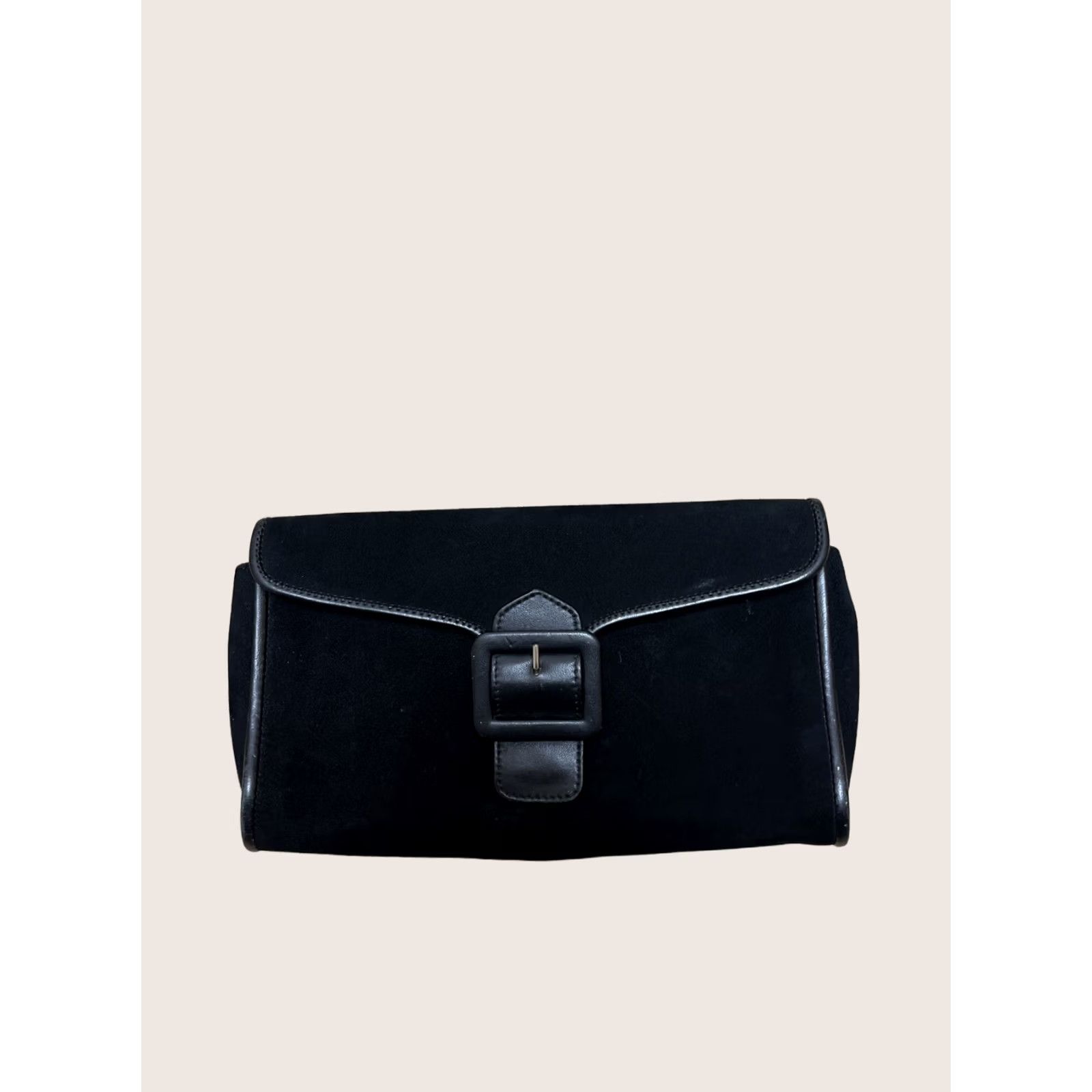 Vintage? No - (None) Lk Bennett Black Suede Clutch Women’s Bag, Women's