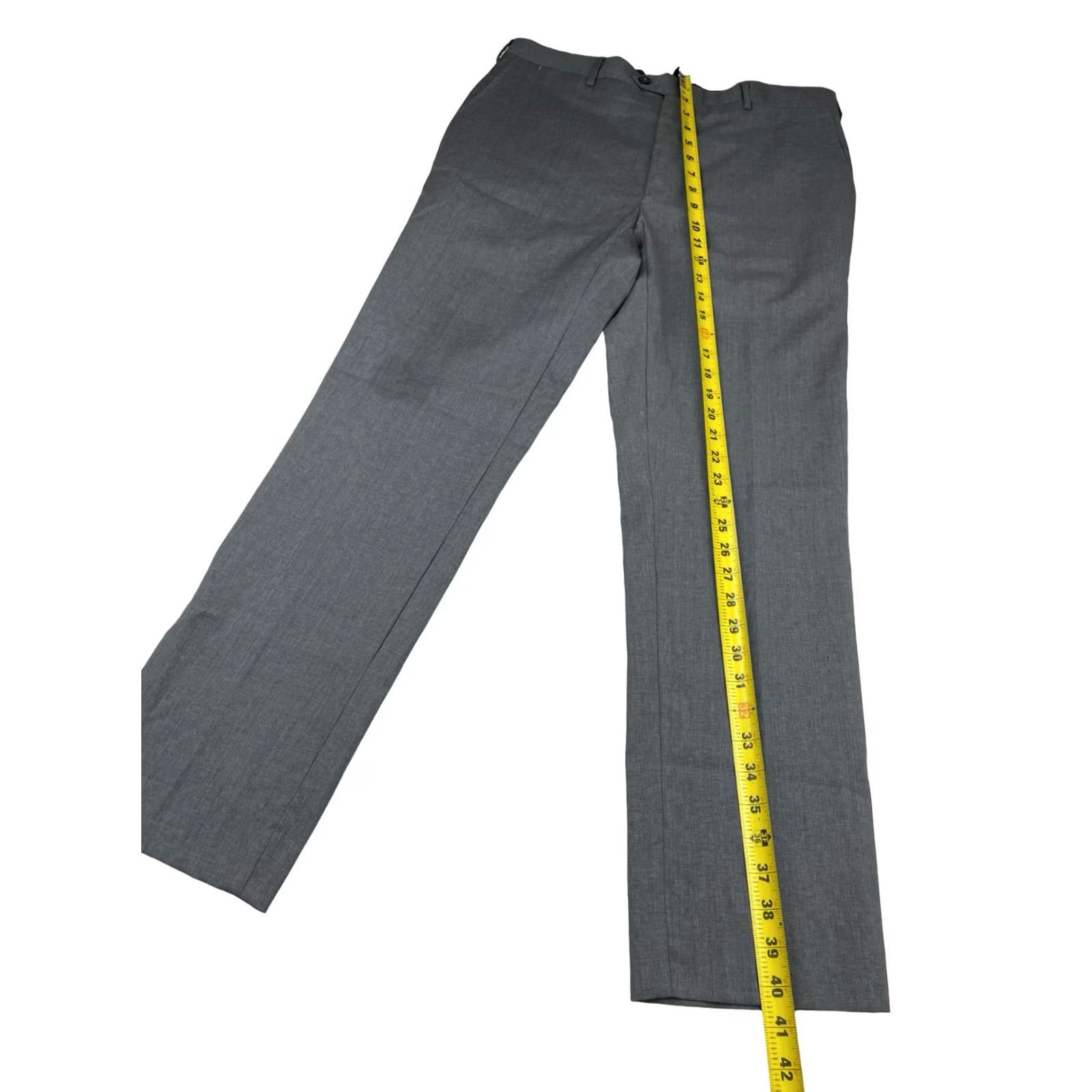 Valentino Valentino Men’s Dress Pants Gray 100% Wool Flat Front 34x30 Italy Mens Straight Pants Size US 34 / EU 50 - 5 Thumbnail
