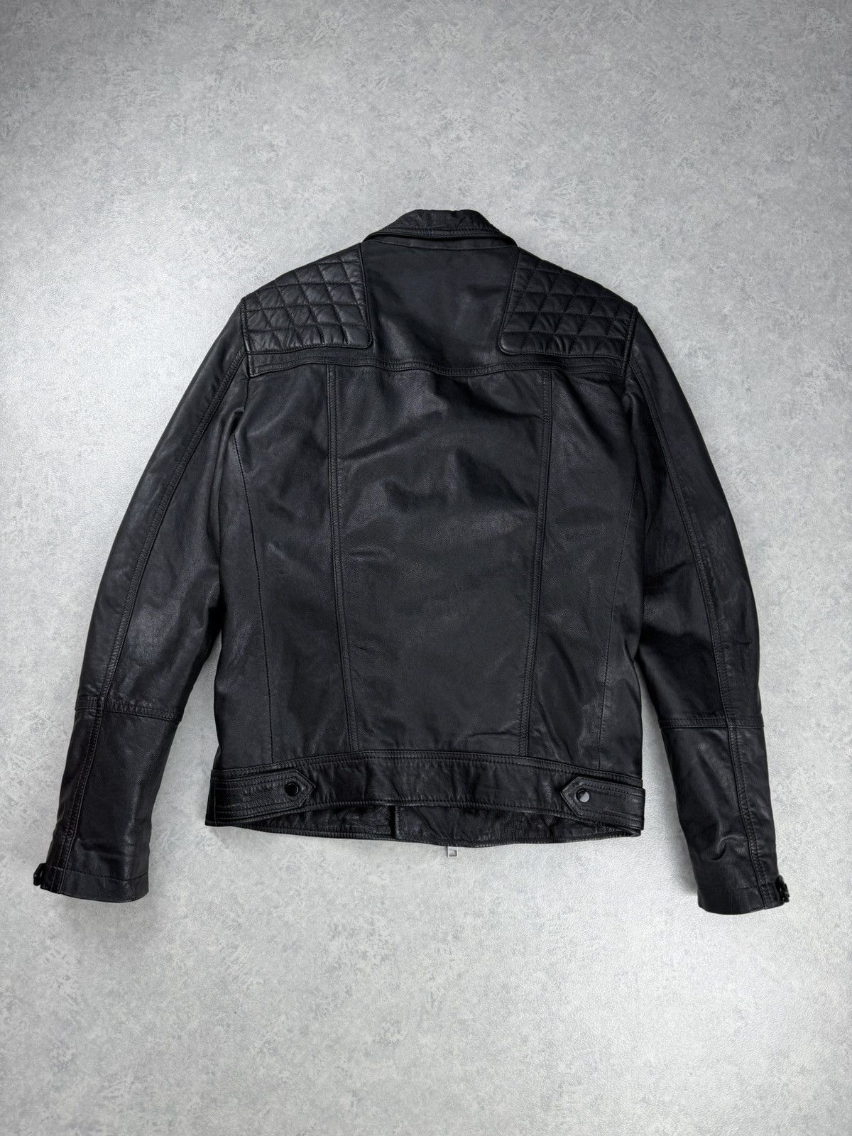 Allsaints AllSaints Kushiro Leather Biker Jacket Mens S Black Size US S / EU 44-46 / 1 - 9 Thumbnail