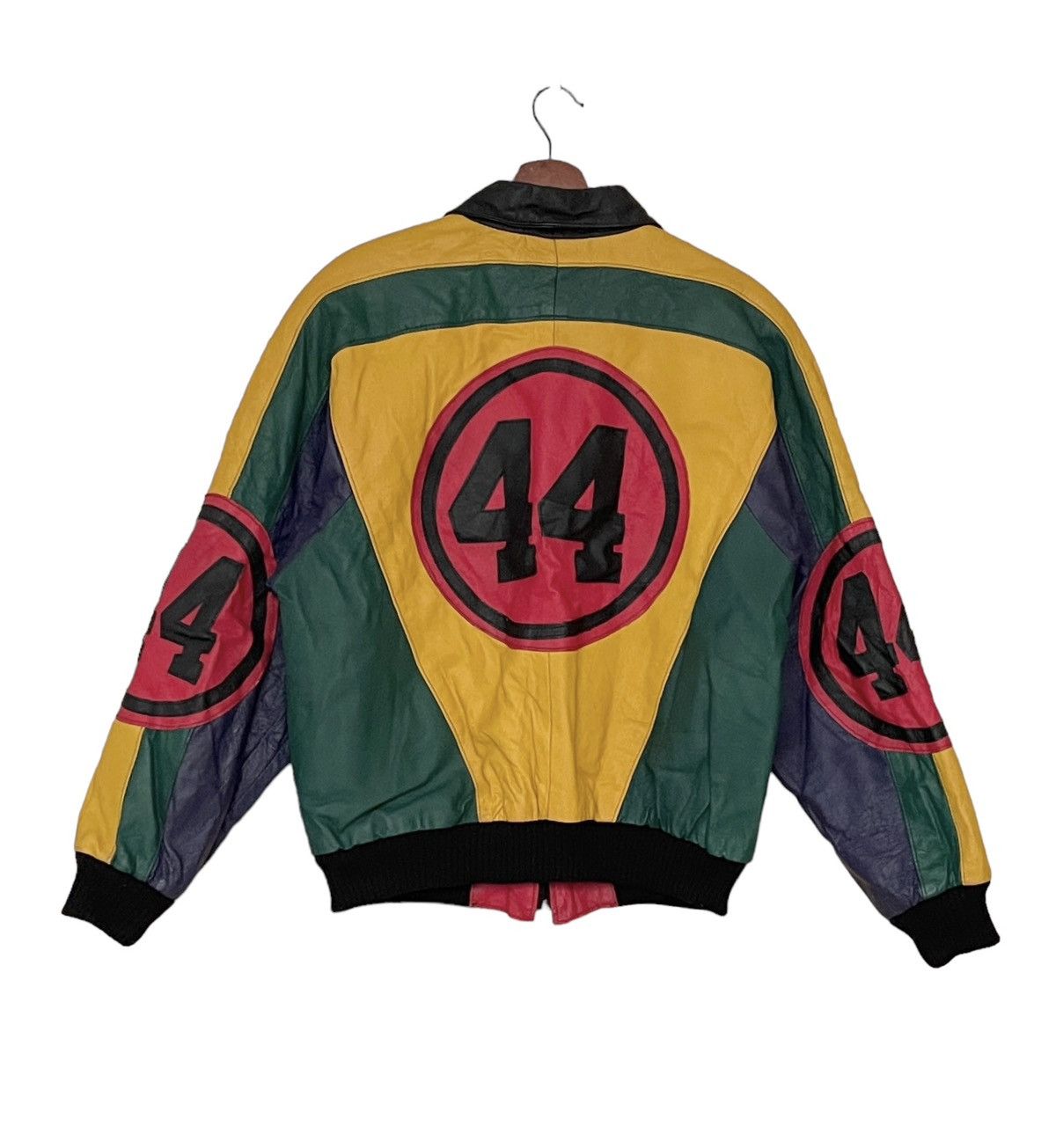 Vintage Vintage Brand Valina Multi Colour Leather Jacket 1980s Size US M / EU 48-50 / 2 - 2 Thumbnail