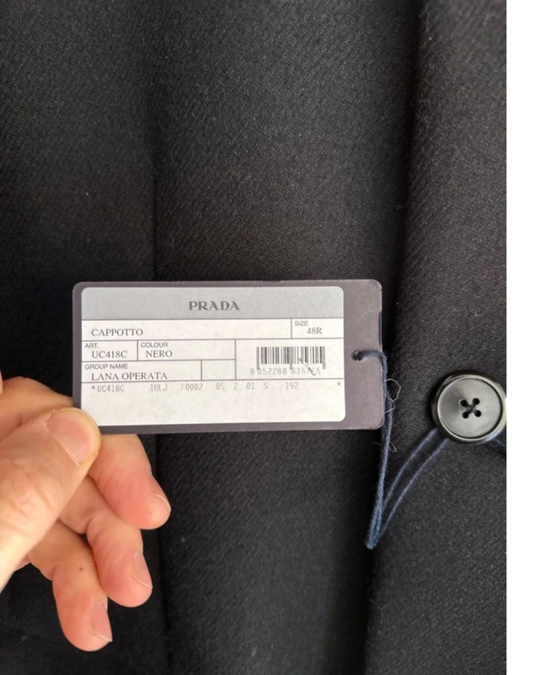 Prada NWT BLACK WOOL COAT Size US M / EU 48-50 / 2 - 4 Thumbnail