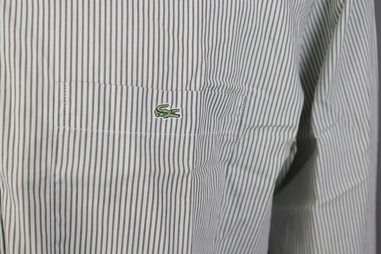 Lacoste Lacoste Gray Pinstripe Button Dress Shirt Size 44 Size US M / EU 48-50 / 2 - 4 Thumbnail