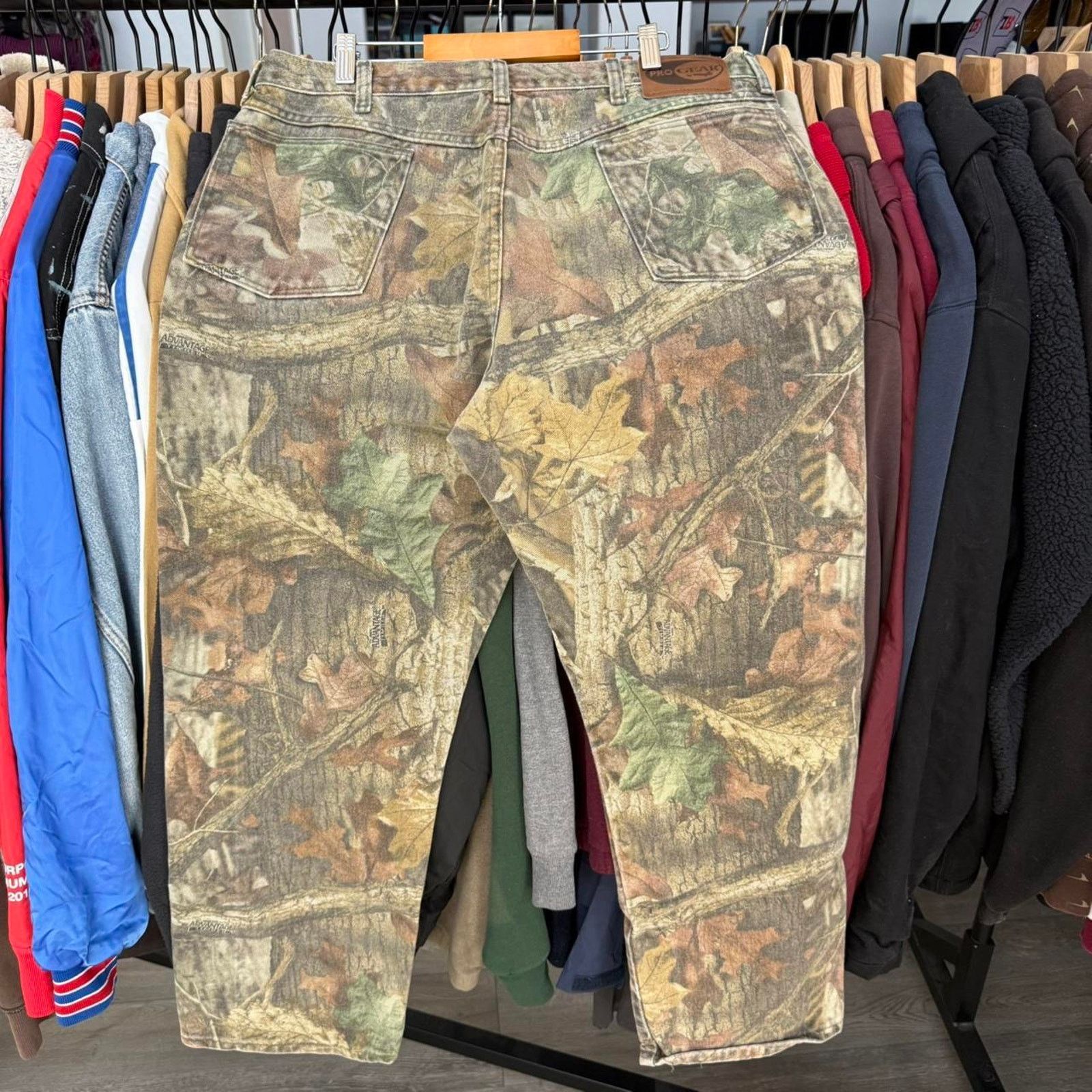 Wrangler Vintage 90s Wrangler Pro Gear Camo Pants Size US 35 - 1 Thumbnail