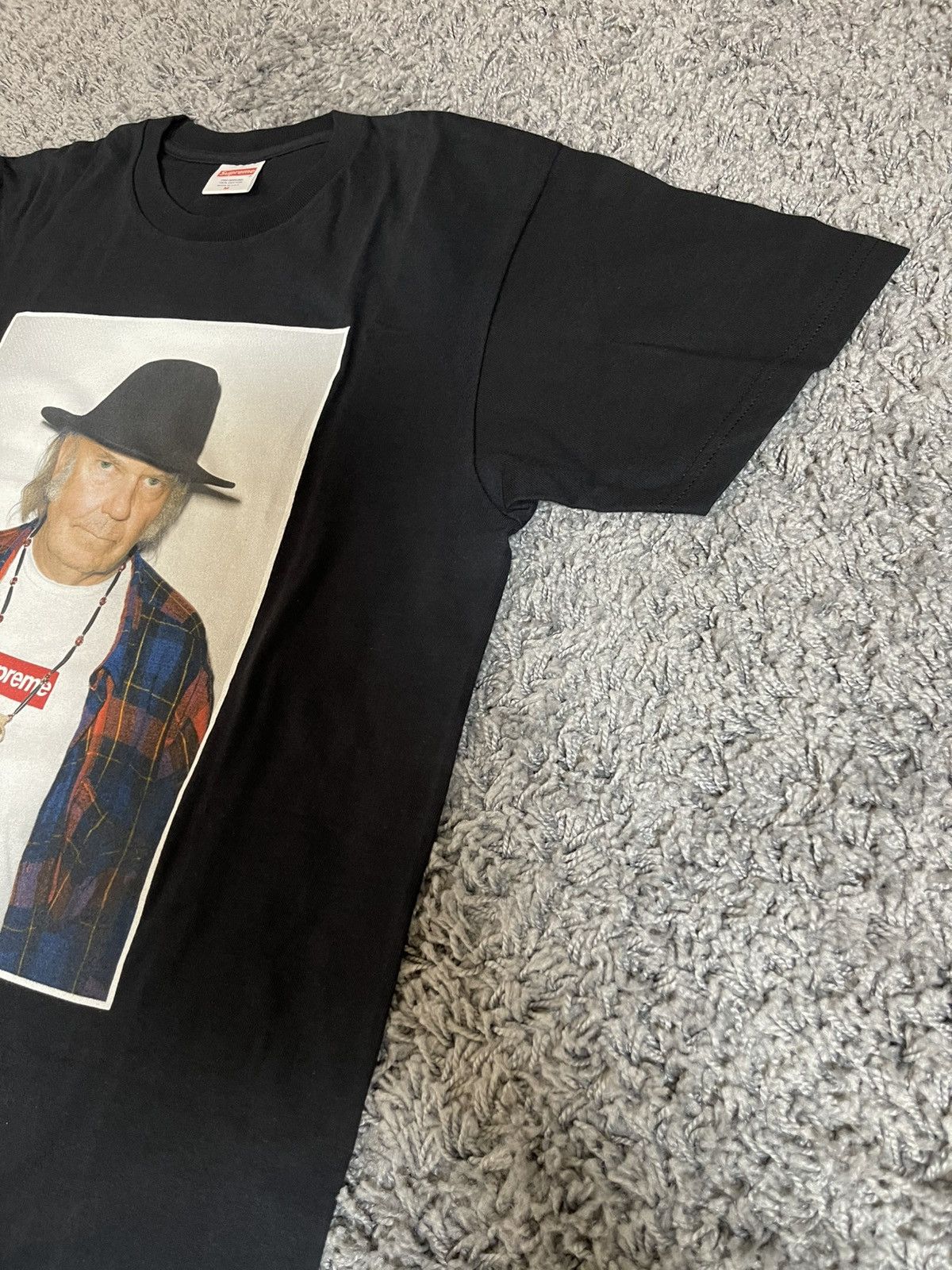 Supreme 2015SS Supreme Neil Young Photo Tee Black Size US M / EU 48-50 / 2 - 8 Thumbnail