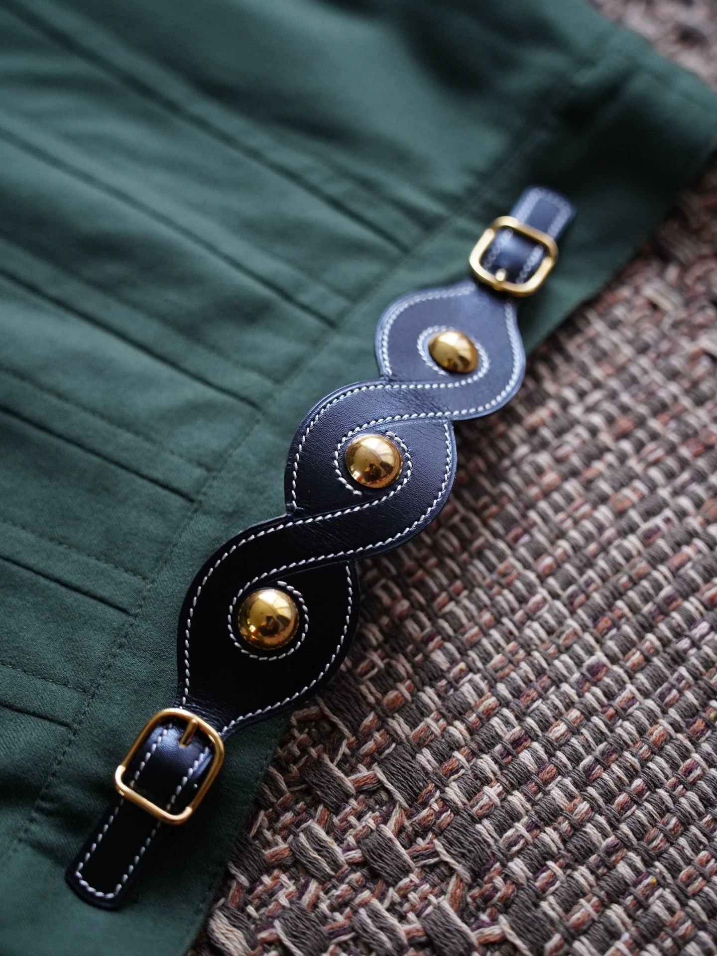 Hermes Hermes Vintage Dark Green Wool Pleated Skirt FR40/L Size 28" / US 6 / IT 42 - 4 Thumbnail