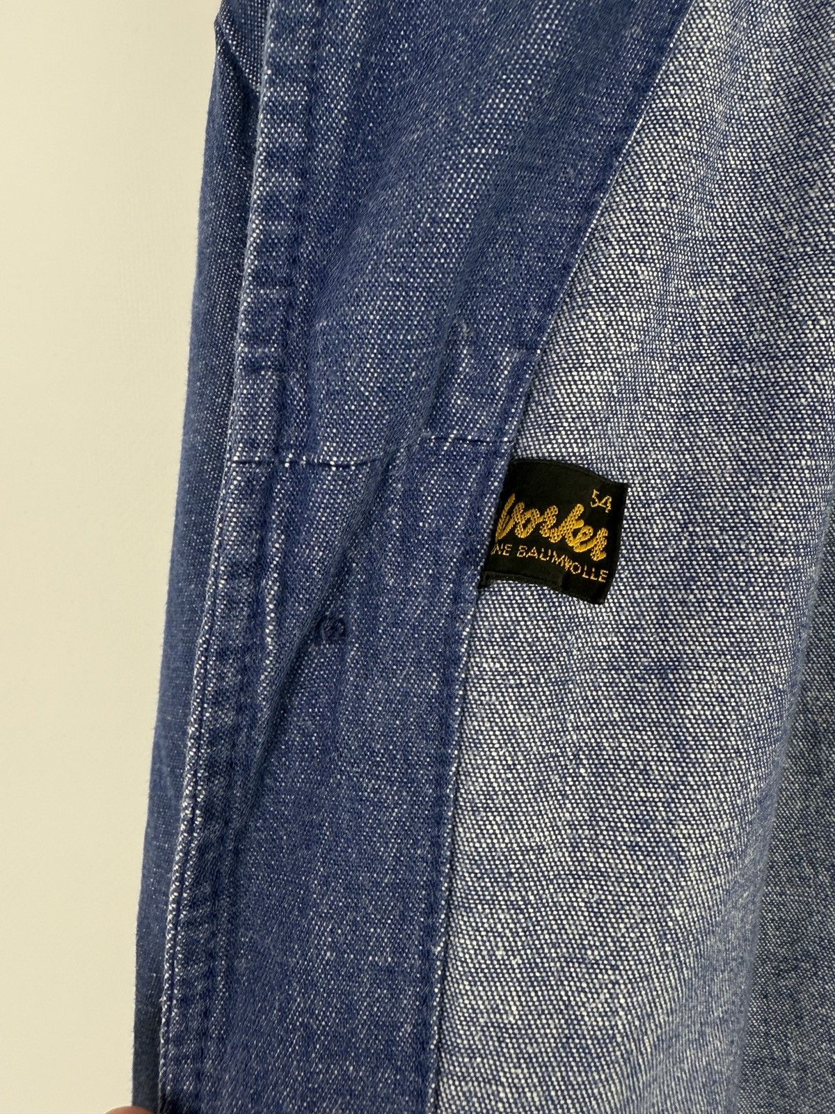 Le Laboureur 70s 80s Vintage Worker German Denim Work Chore Jacket Size US L / EU 52-54 / 3 - 9 Thumbnail