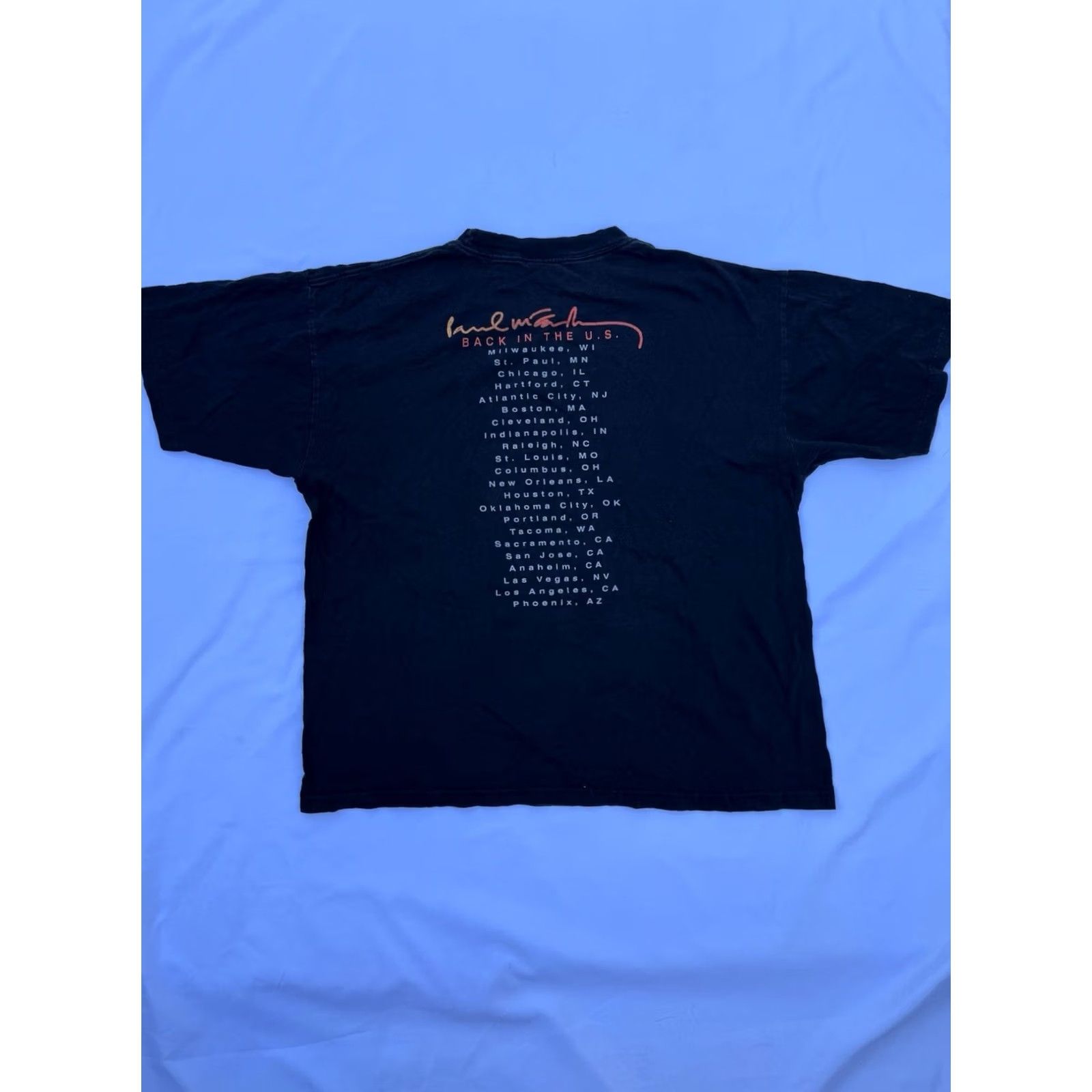 Vintage Paul McCartney Driving USA Tour 2002 Concert T-Shirt Black Size XL Cygnus Size US XL / EU 56 / 4 - 6 Thumbnail