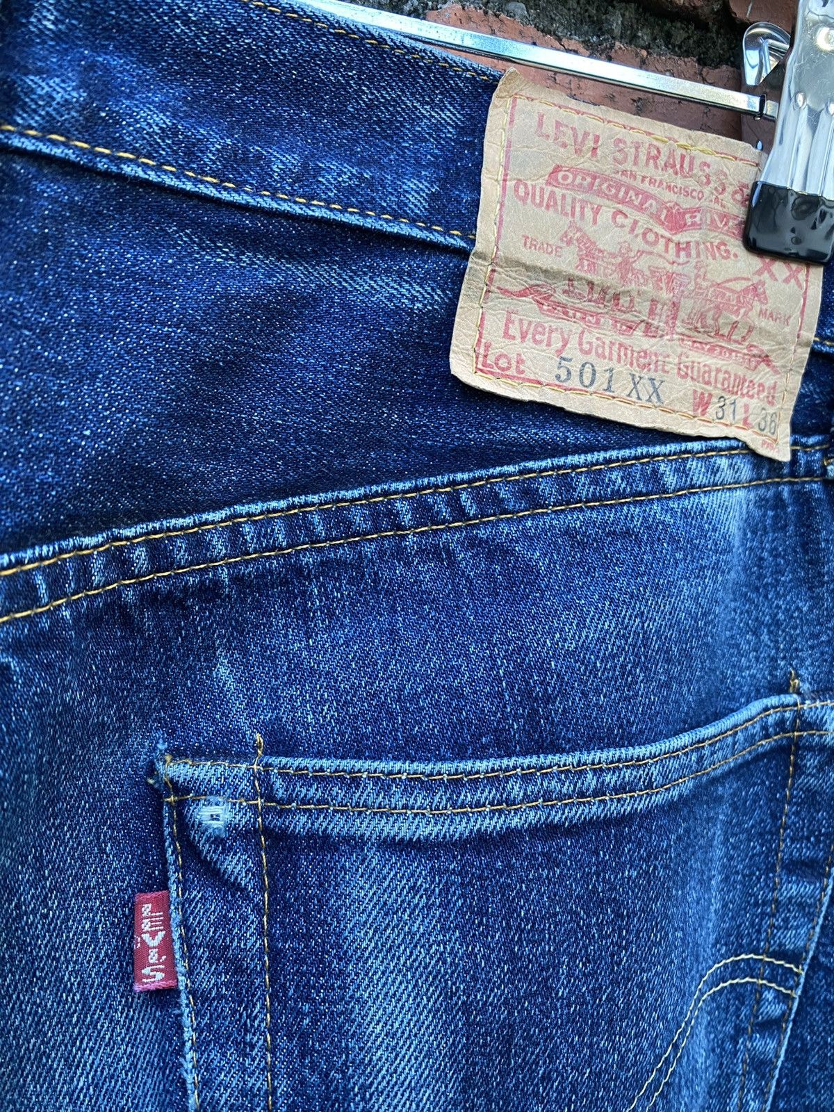 Levi's Vintage Clothing W31x29.5 Vintage levi's 501xx redline distressed repaired Size US 31 - 7 Thumbnail
