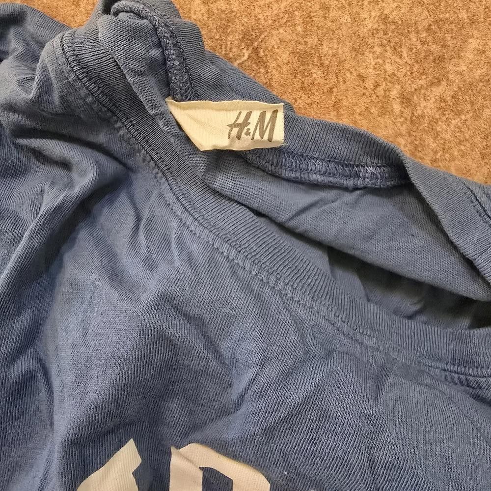 H&M Dust Blue Original H&M Short Sleeve Size M / US 6-8 / IT 42-44 - 3 Thumbnail