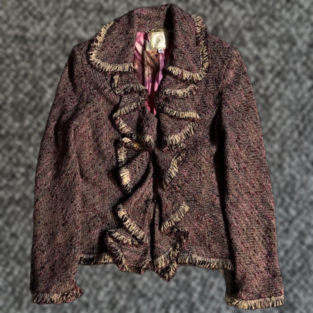 St. John VINTAGE St. John Blazer Shirt Jacket Five-Button Lined Plum 12 Womens USA Blazer Jacket Formal Cropped Seasonal? Size XL / US 12-14 / IT 48-50 - 1 Thumbnail