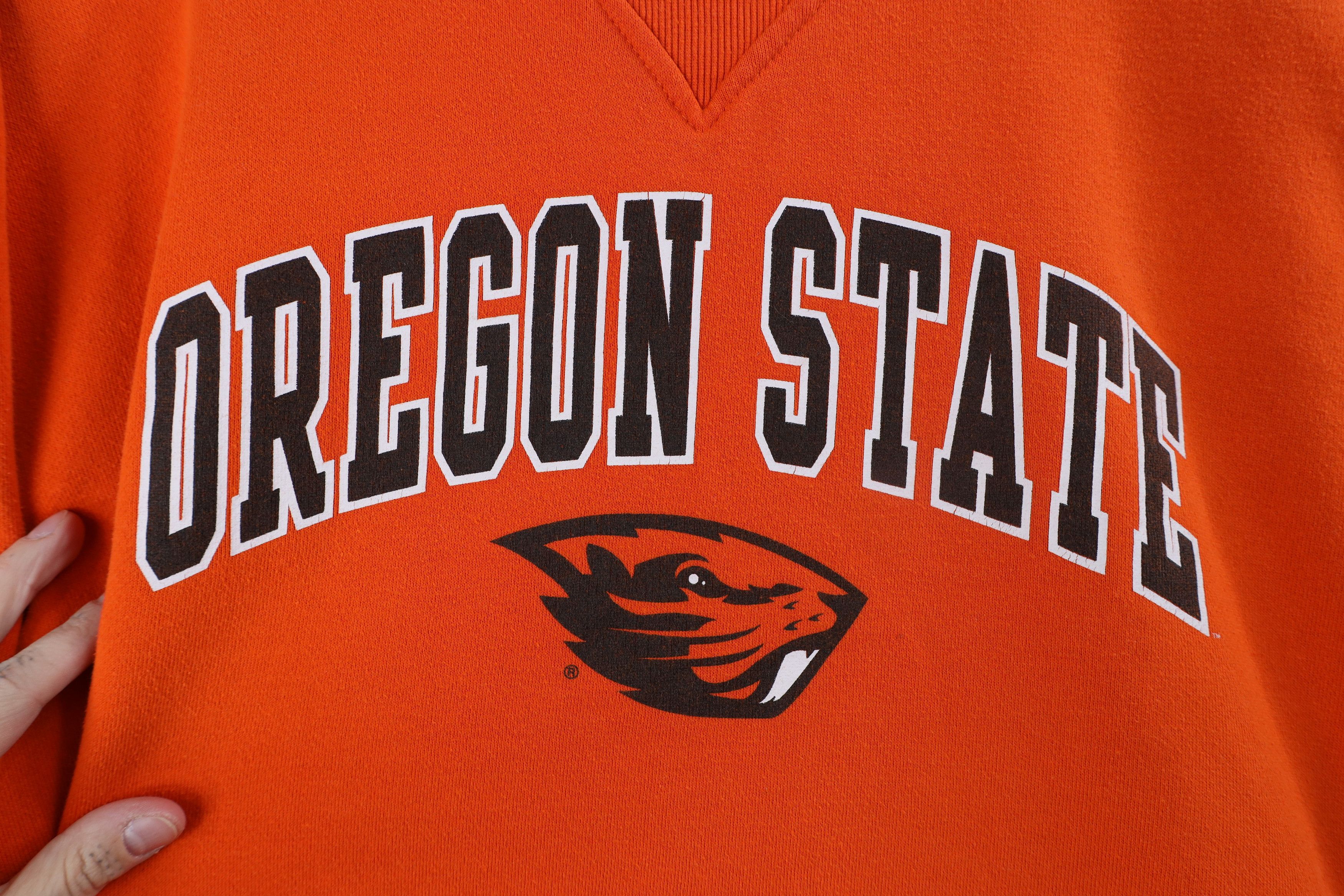 Vintage Vintage 90s Y2K Oregon State University Sweatshirt Orange Size US XL / EU 56 / 4 - 4 Thumbnail
