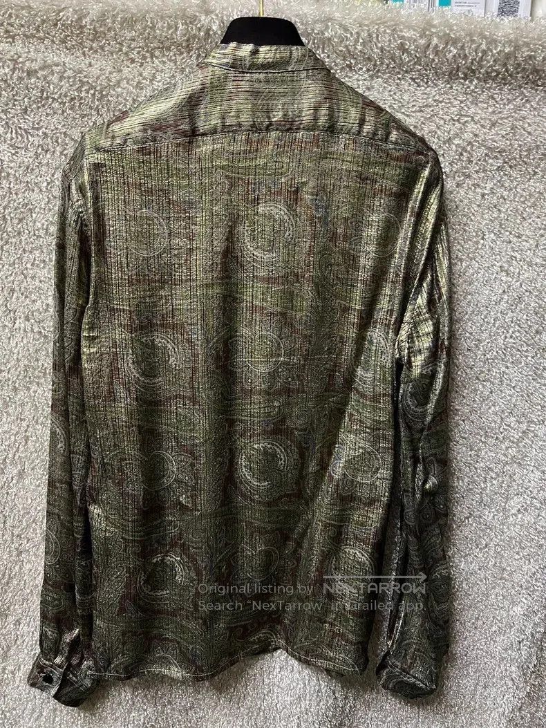 Saint Laurent Paris Saint Laurent Men's Metallic Casual Shirt. Size US S / EU 44-46 / 1 - 8 Thumbnail
