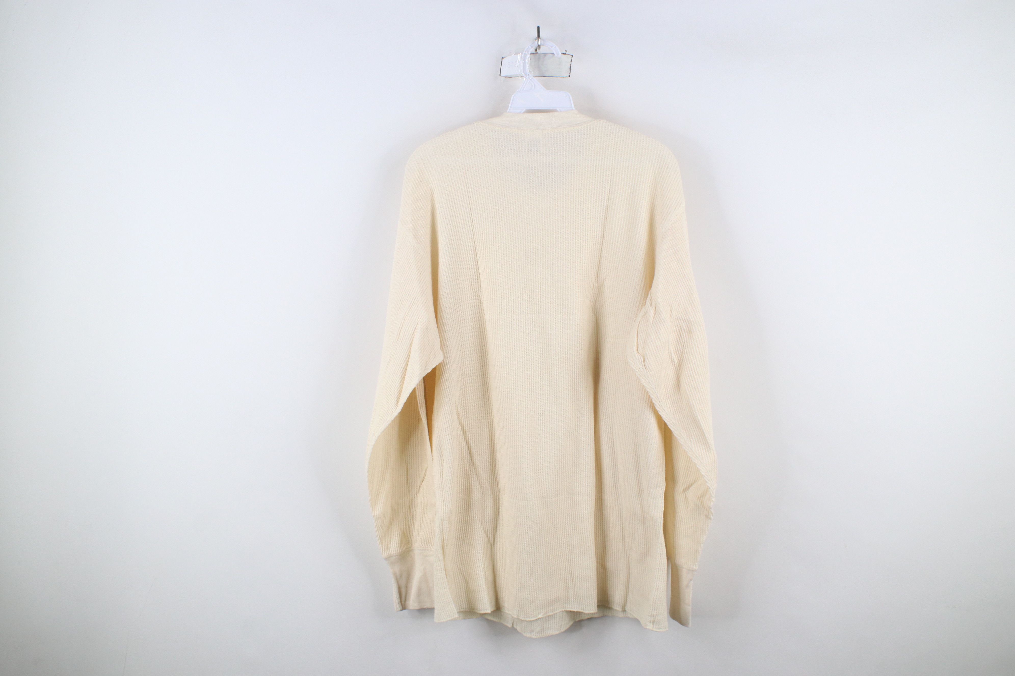 Vintage Vintage 90s Streetwear Waffle Knit Long Sleeve T-Shirt Size US XL / EU 56 / 4 - 6 Thumbnail