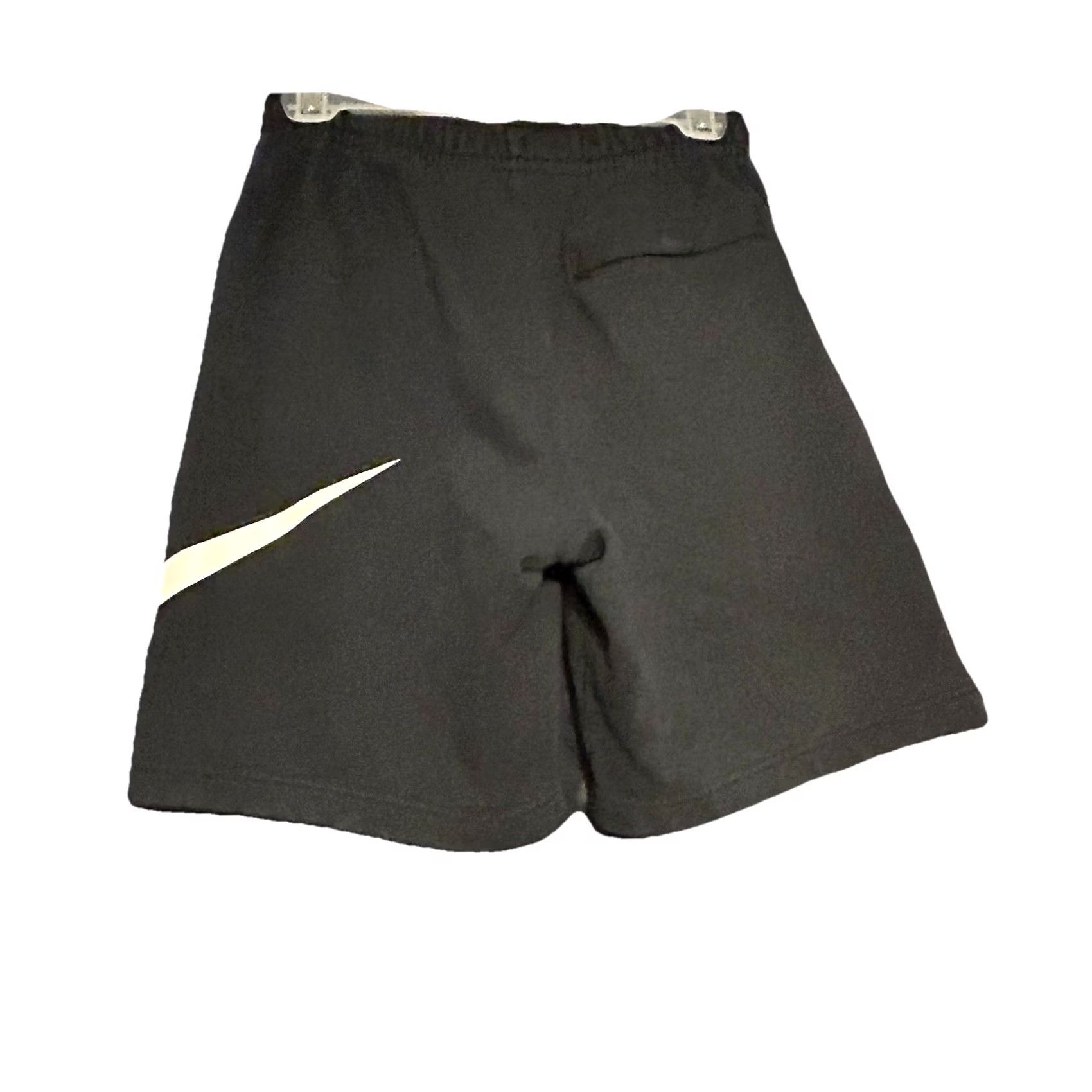Nike Nike Club Fleece Shorts Men Small Black Big White Swoosh BV2721-010 Pockets - Sport Mens Size US 29 - 3 Thumbnail