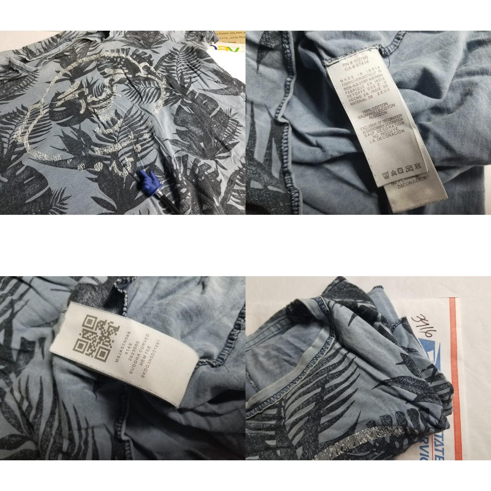 True Religion VINTAGE True Religion Buddha Logo T-Shirt Blue Men's Medium Distressed Elegant (note: no extra words) Size US M / EU 48-50 / 2 - 9 Thumbnail