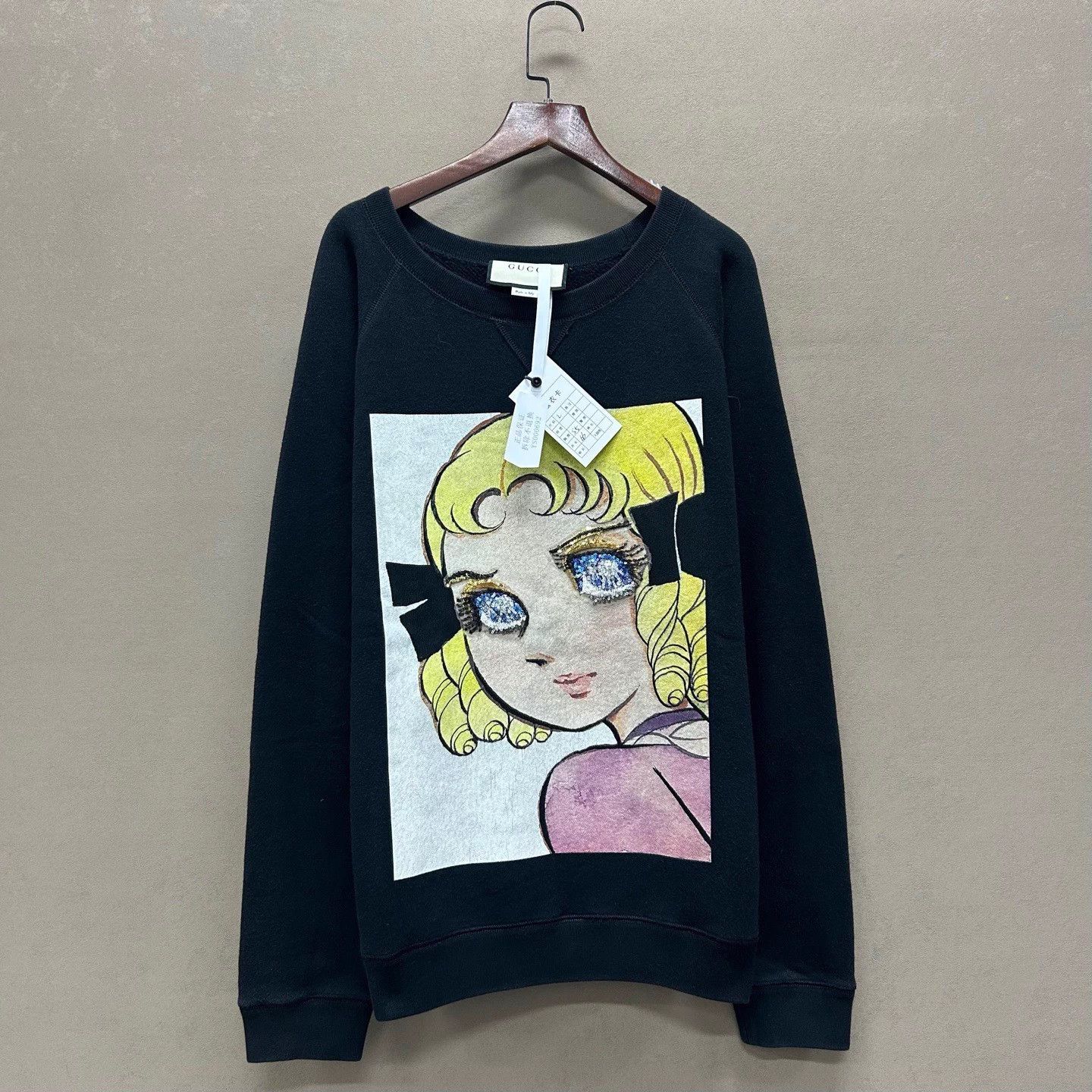 Gucci Gucci black Fairy sweatshirt L 95 new Size L / US 10 / IT 46 - 1 Thumbnail