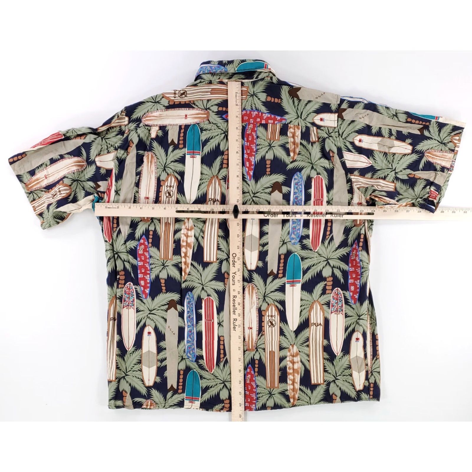 Reyn Spooner Reyn Spooner Hawaiian Button-Up Shirt Mens XL Surfboard 100% Rayon Multicolor Short Sleeve Size US XL / EU 56 / 4 - 4 Thumbnail