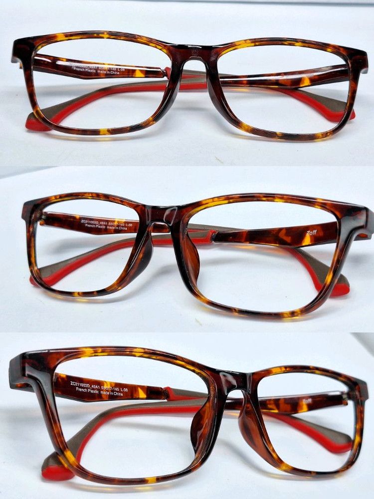 Other Zoff ZC211003D French Plastic Glasses Red Leopard Tortoise Size ONE SIZE - 4 Thumbnail