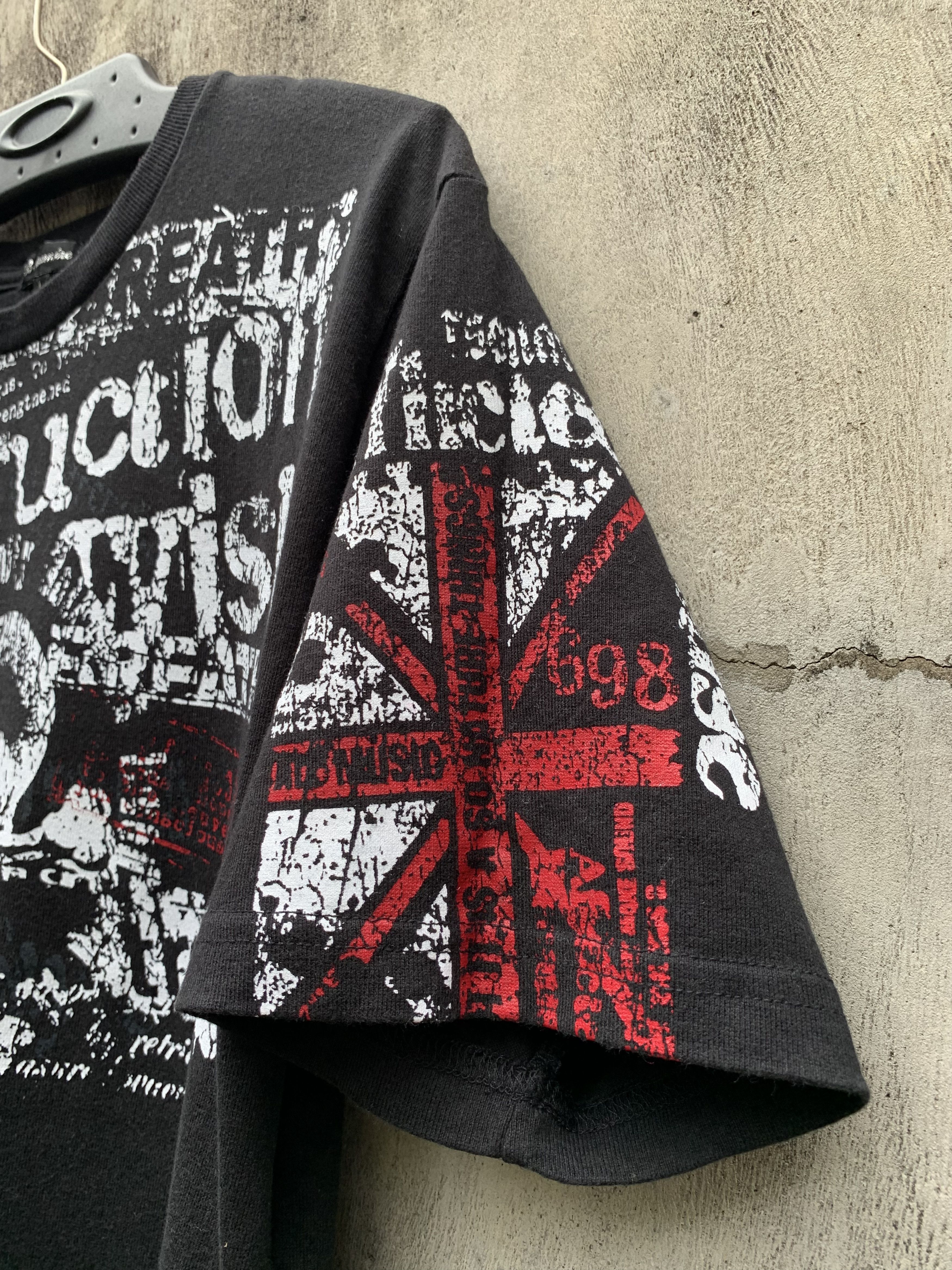 Beaumere y2k Beaumere Japan Skull City Poem Black Tee Size US L / EU 52-54 / 3 - 3 Thumbnail